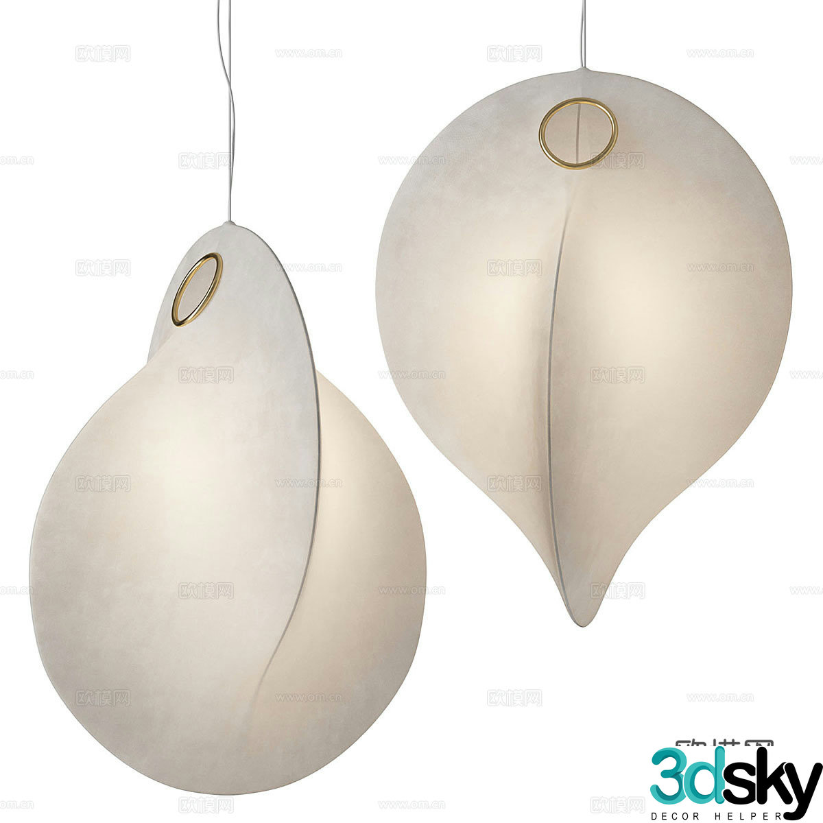 Modern styling lamp small chandelier 3d model
