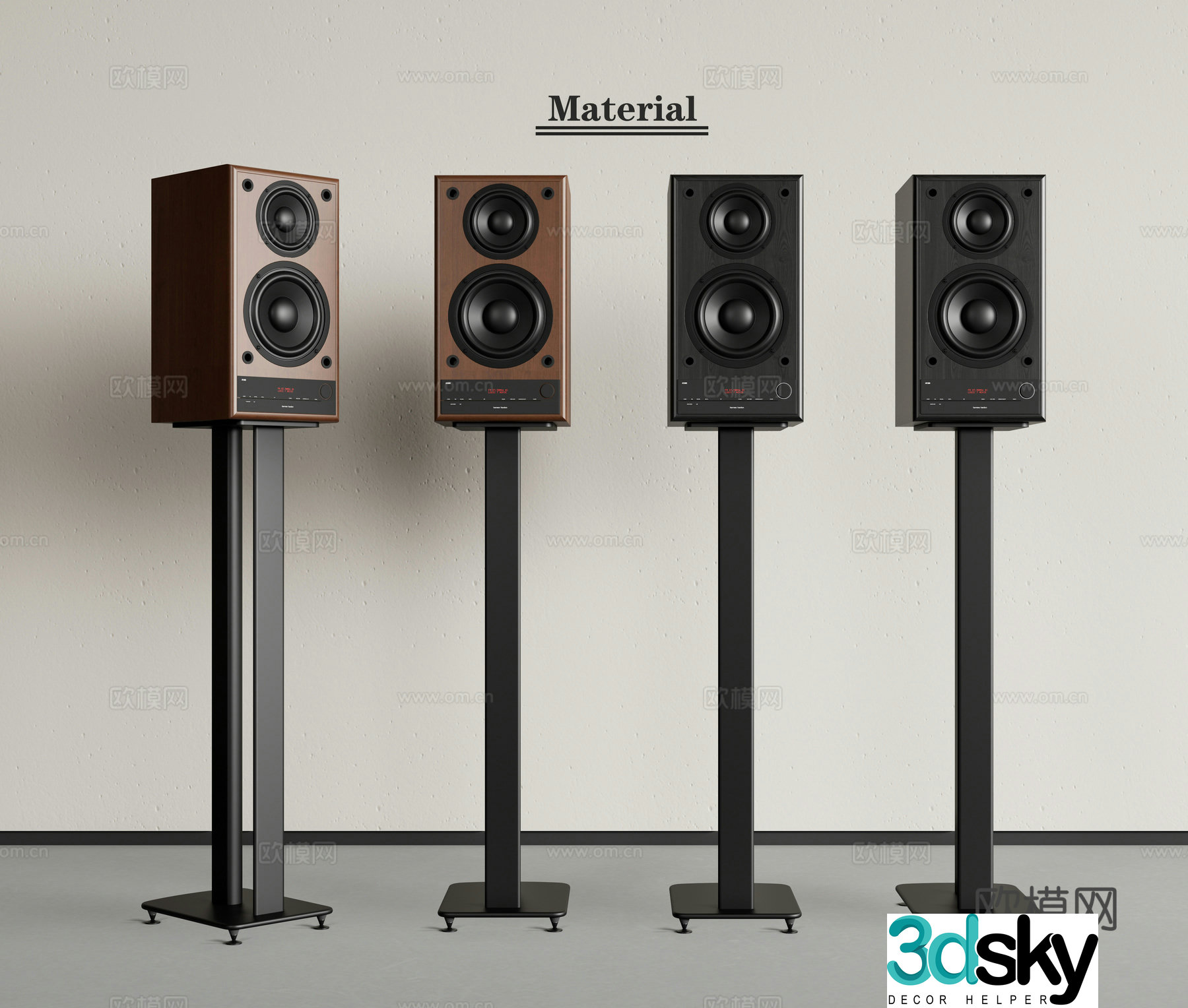 Audio vertical audio bluetooth speaker subwoofer 3d model