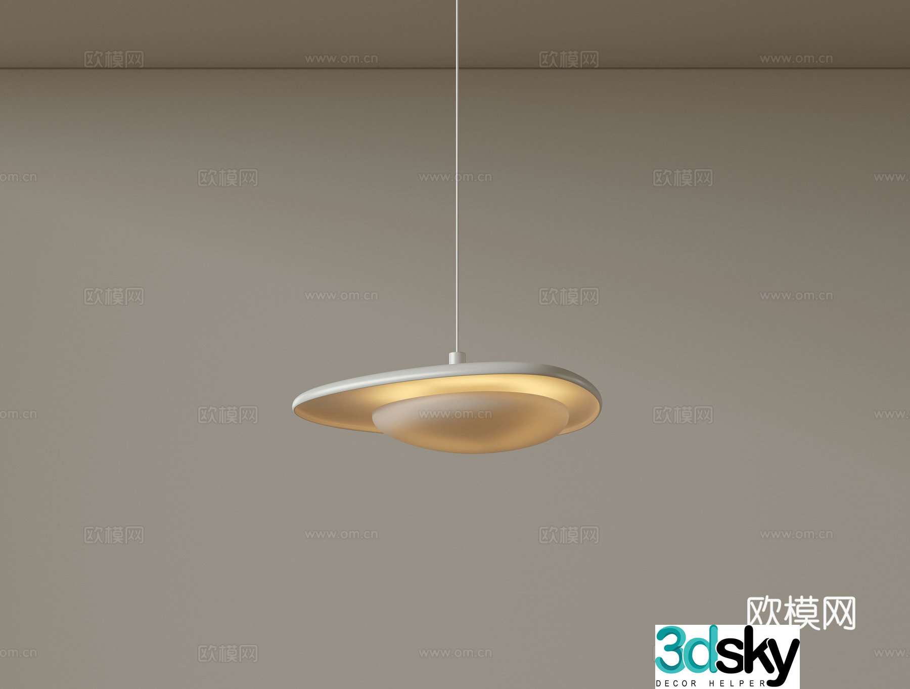 Modern minimalist small chandelier bedside chandelier 3d model