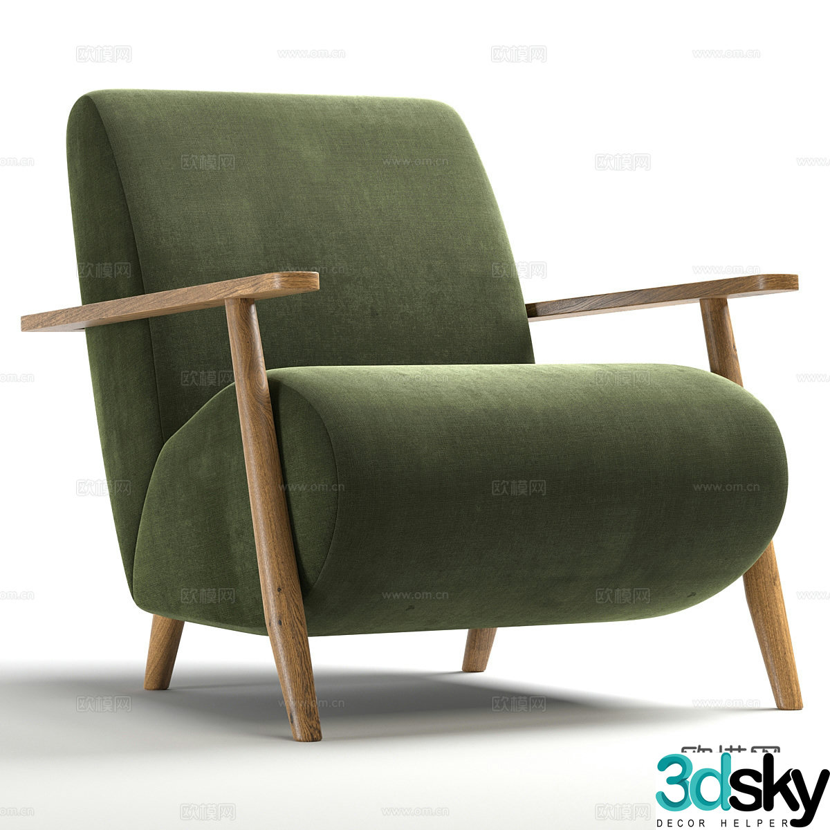 Modern sofa chair leisure chair 3d model
