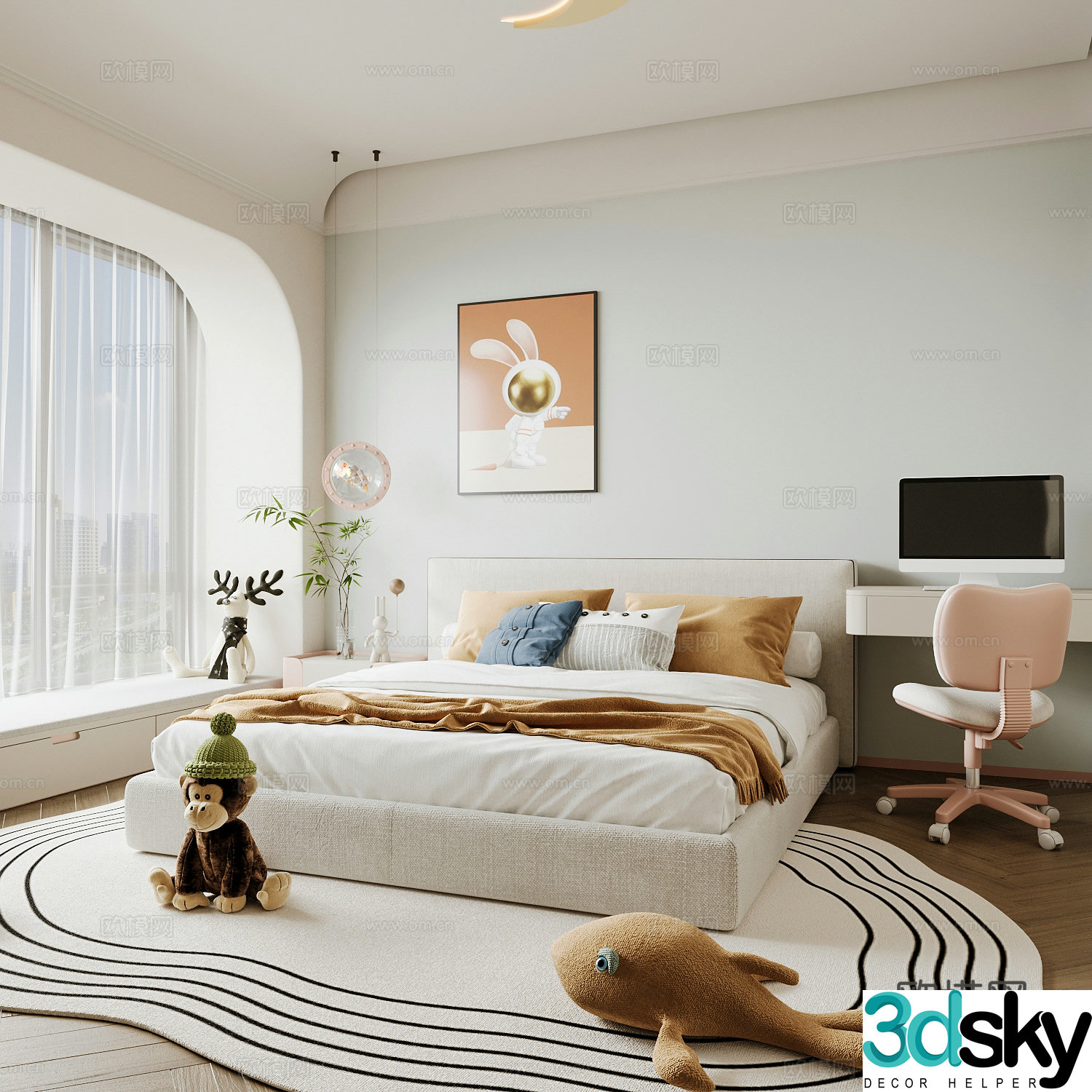 Modern children’s room children’s room 3d model