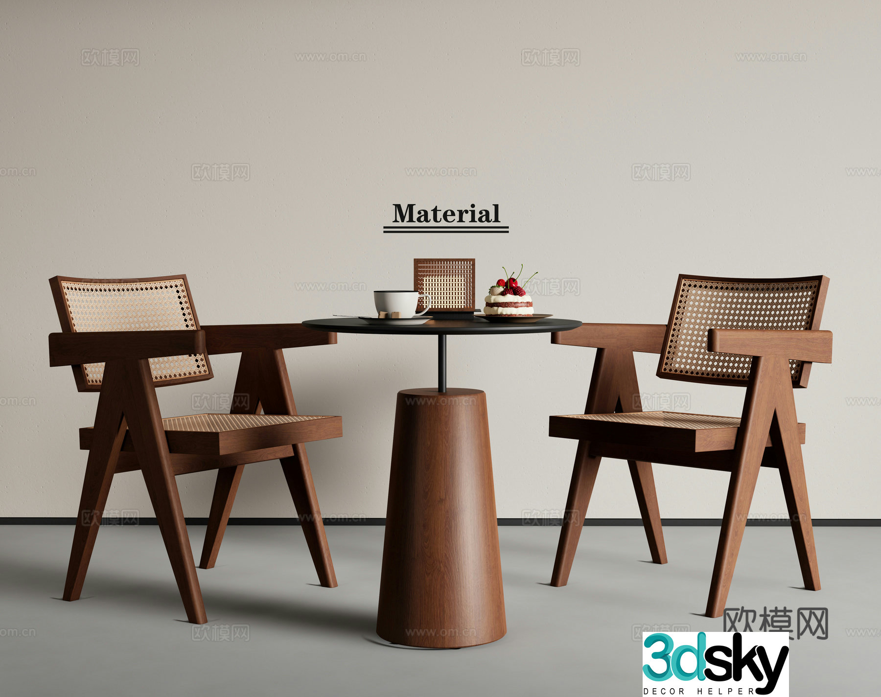 Medieval leisure tables and chairs coffee table and chairs 3d model