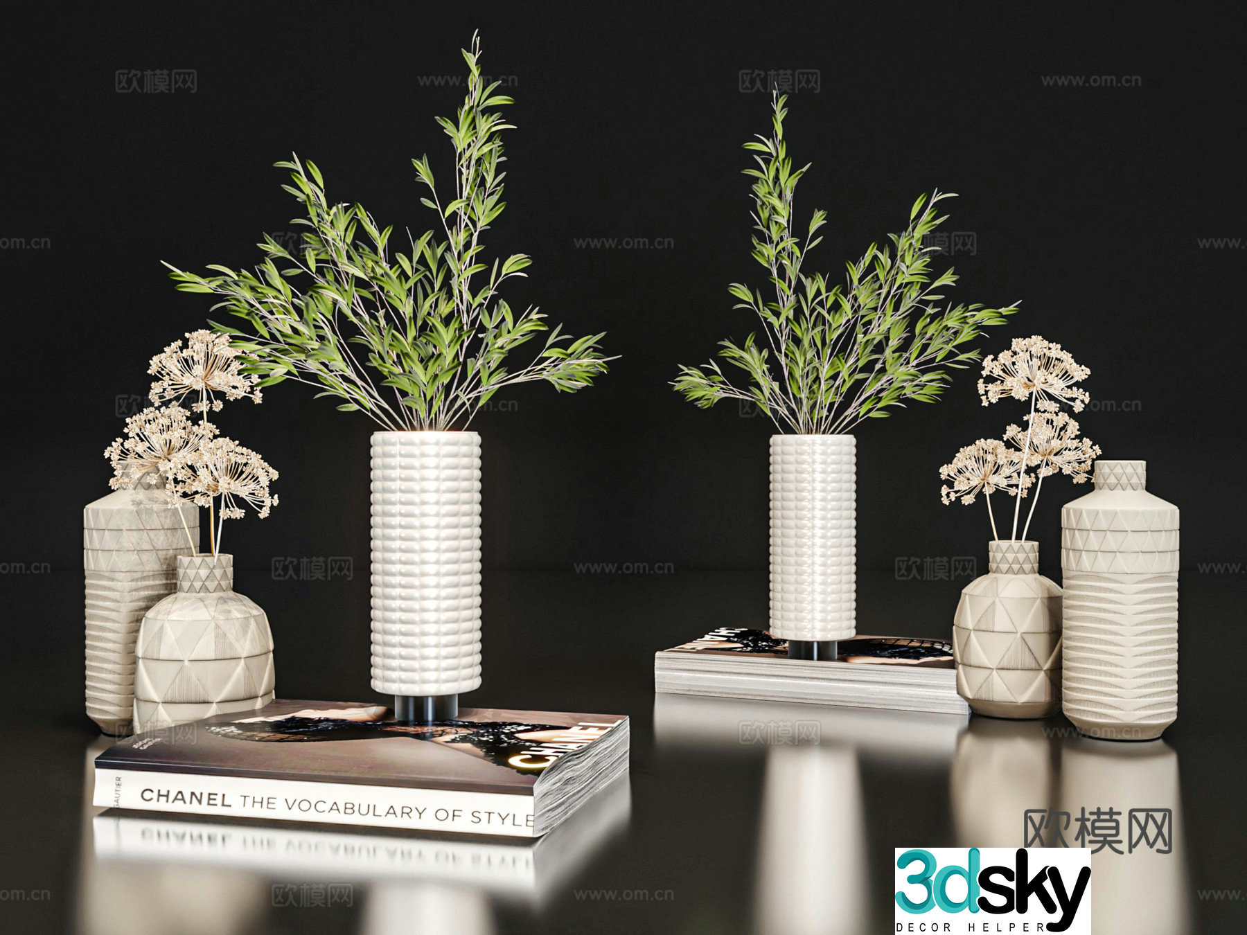 Jewelry ornaments Vase Book 3D Model