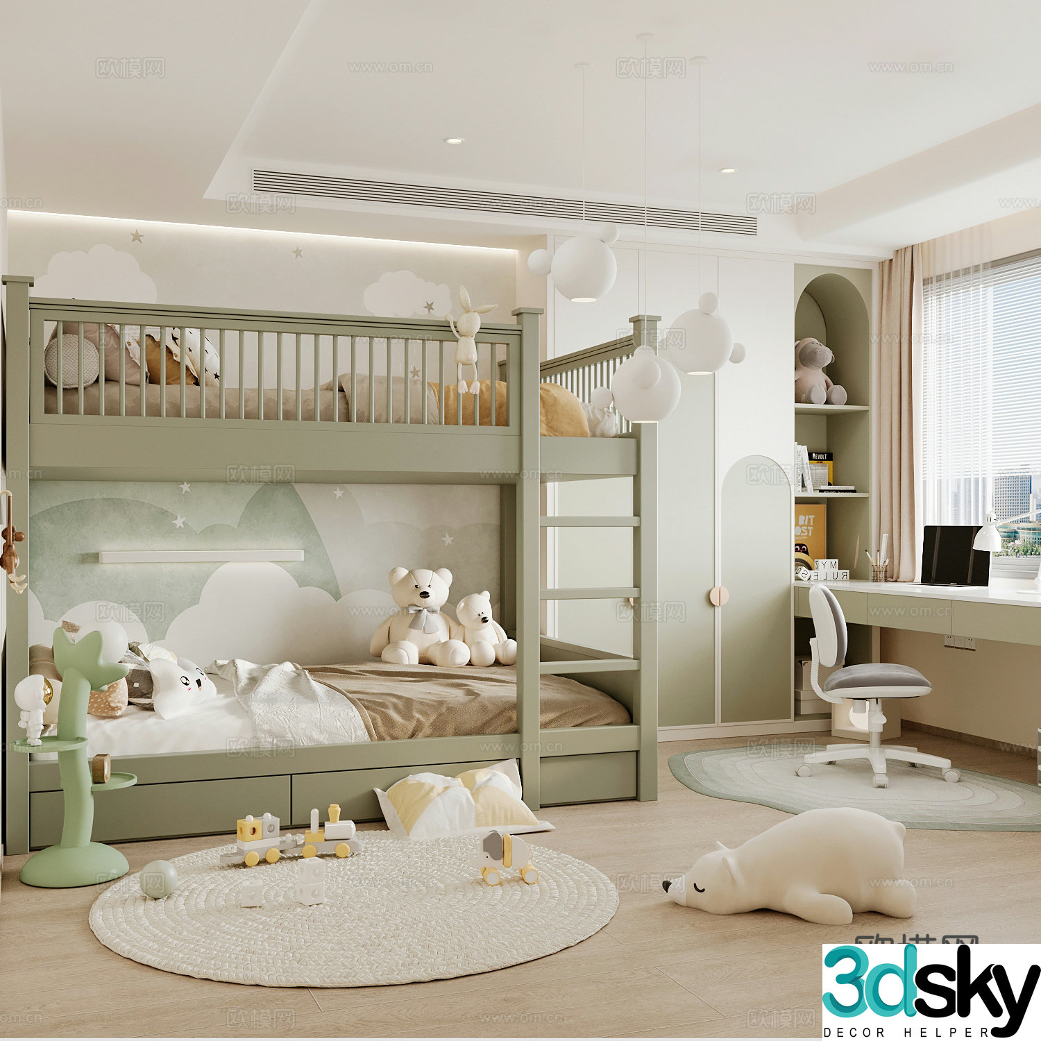 Modern children’s room Boy’s room Kid’s room 3d model