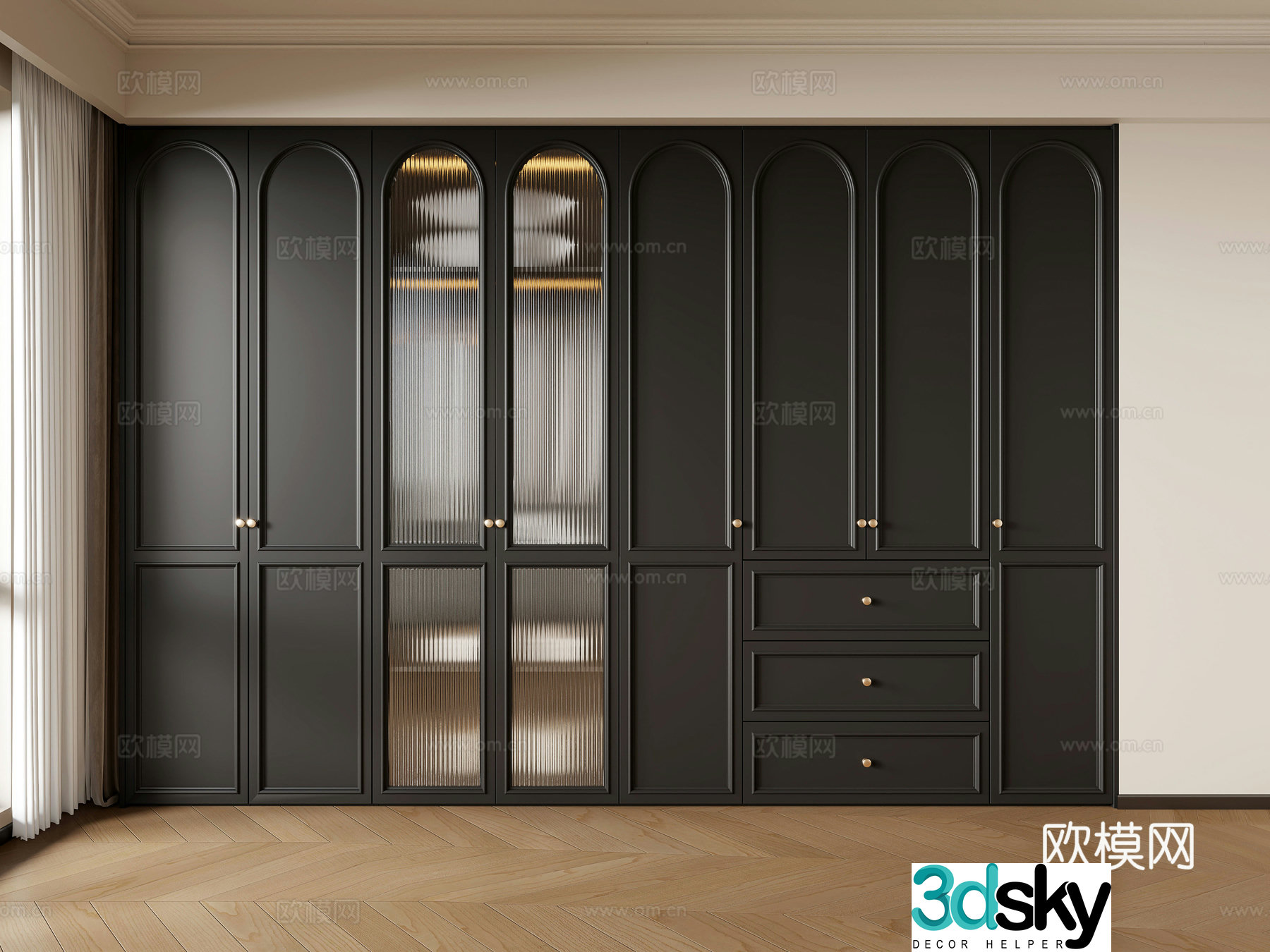 french wardrobe wardrobe 3d model