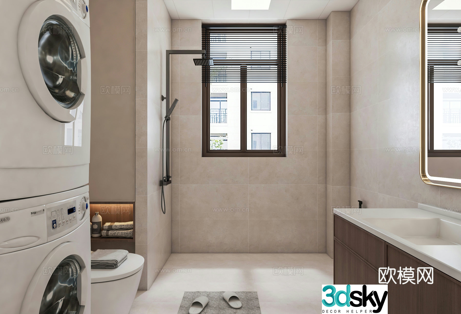 Modern bathroom bathroom 3d model