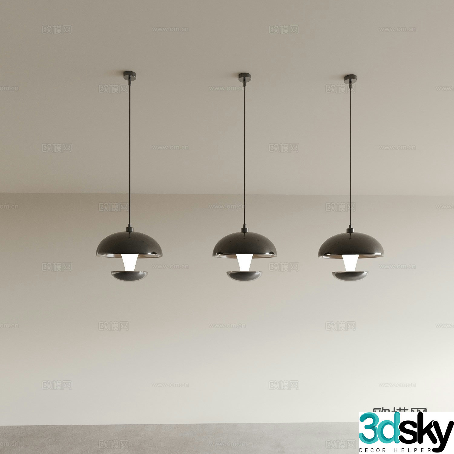 Modern chandelier dining room chandelier 3d model