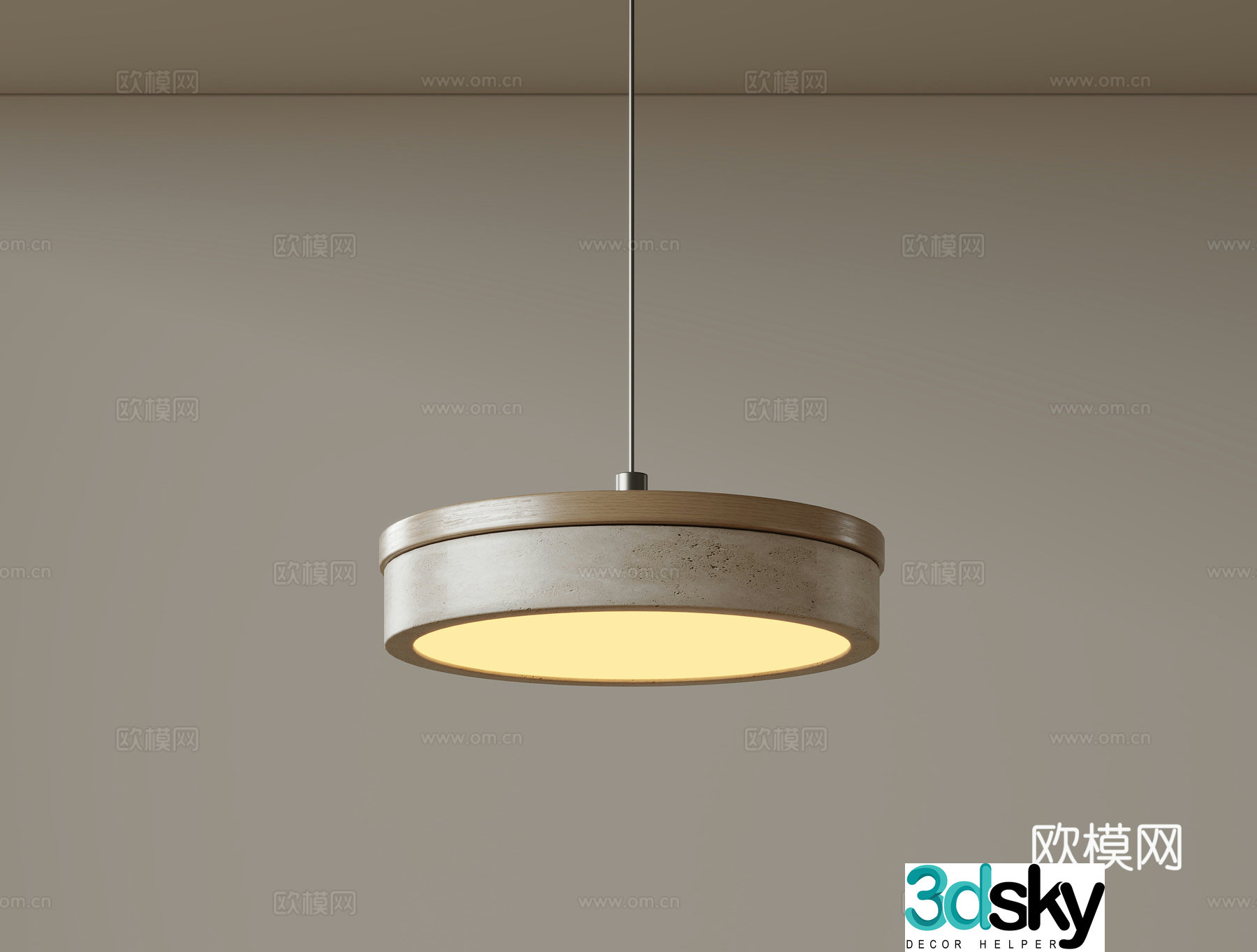 Modern single head chandelier bedside chandelier 3d model