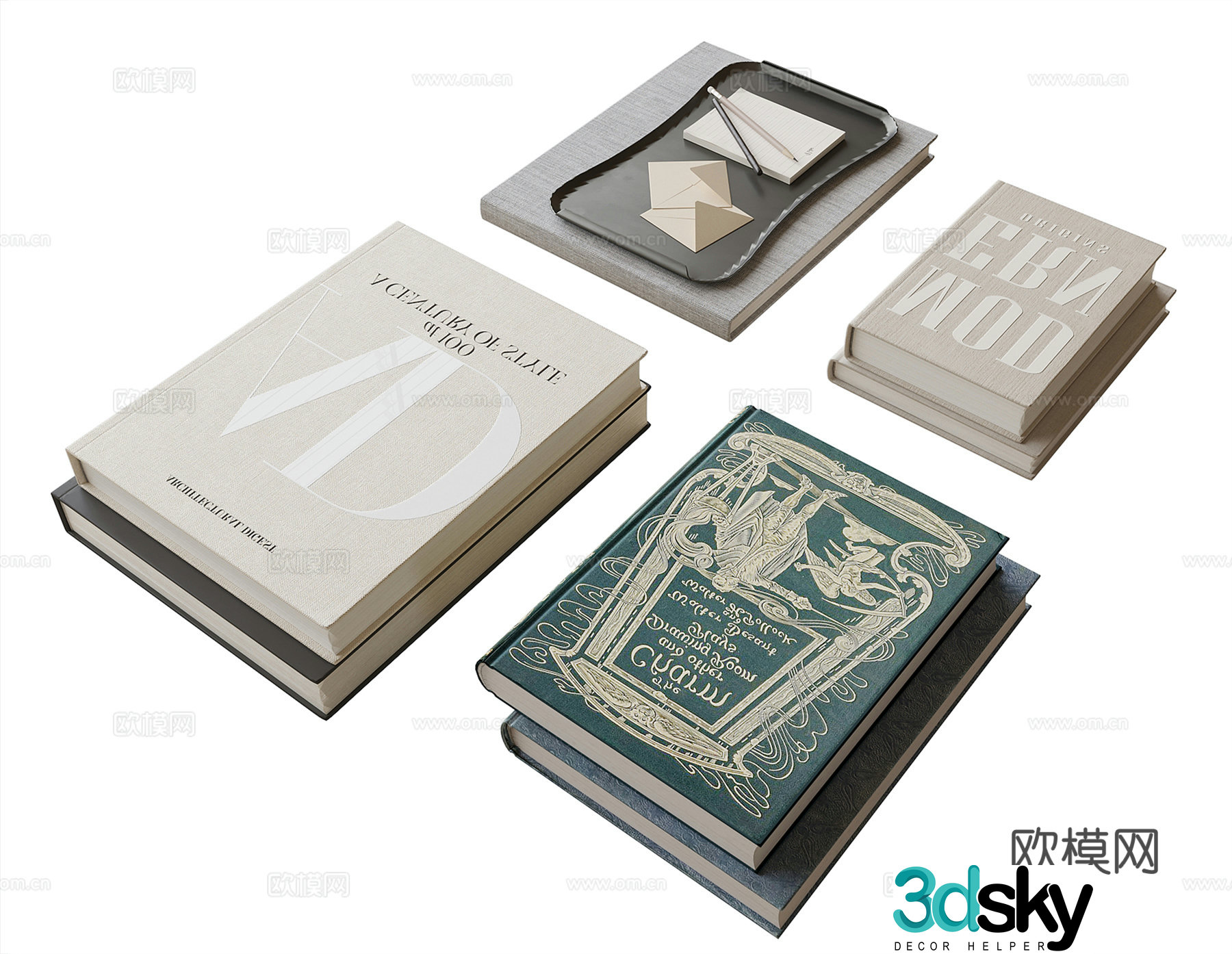 Modern books Book 3d model