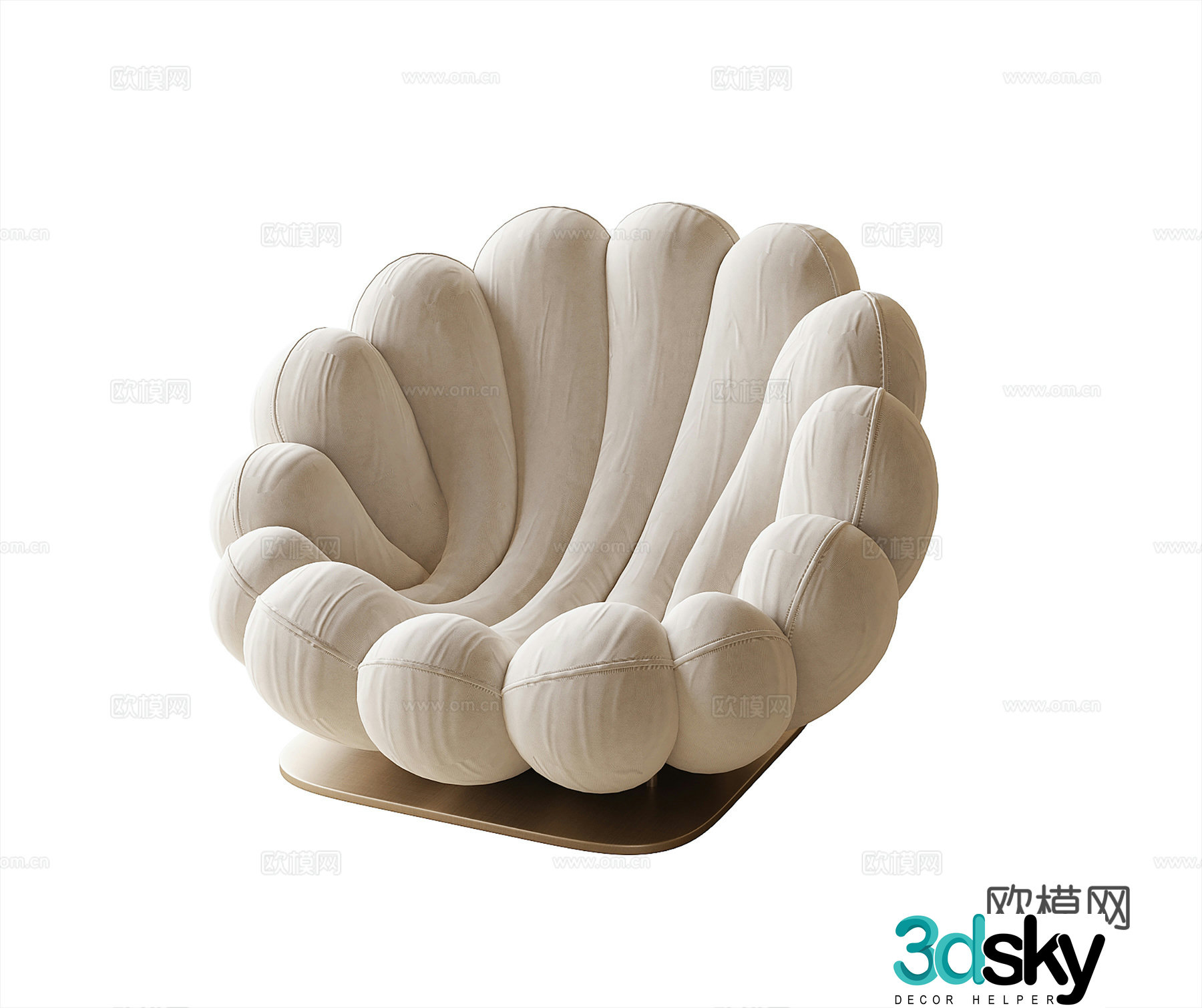 Modern lazy sofa leisure sofa 3d model