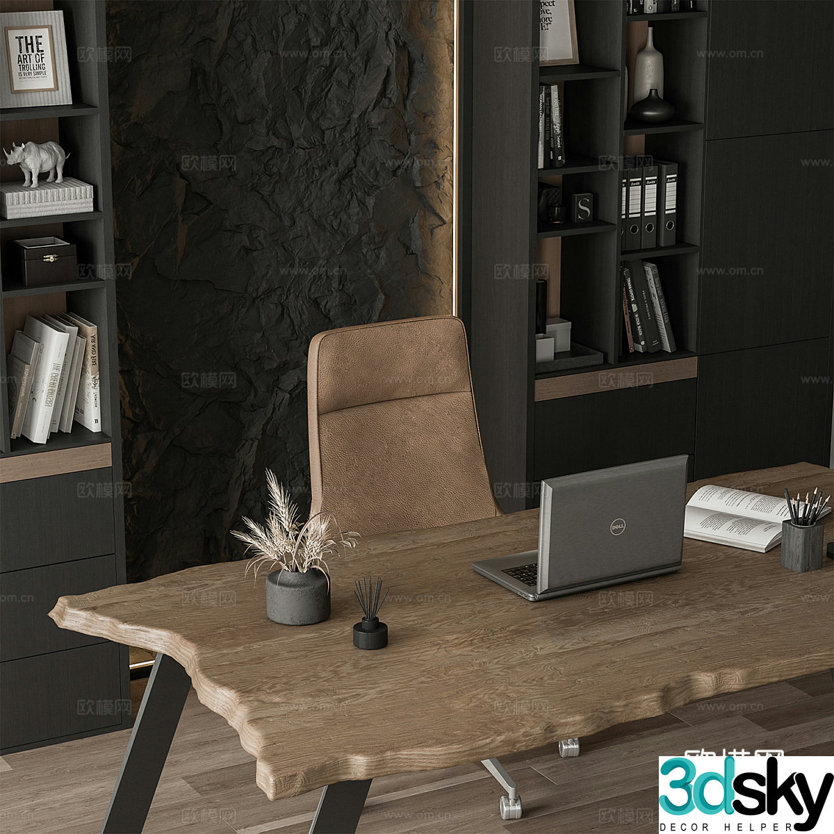 Modern desk 3d model