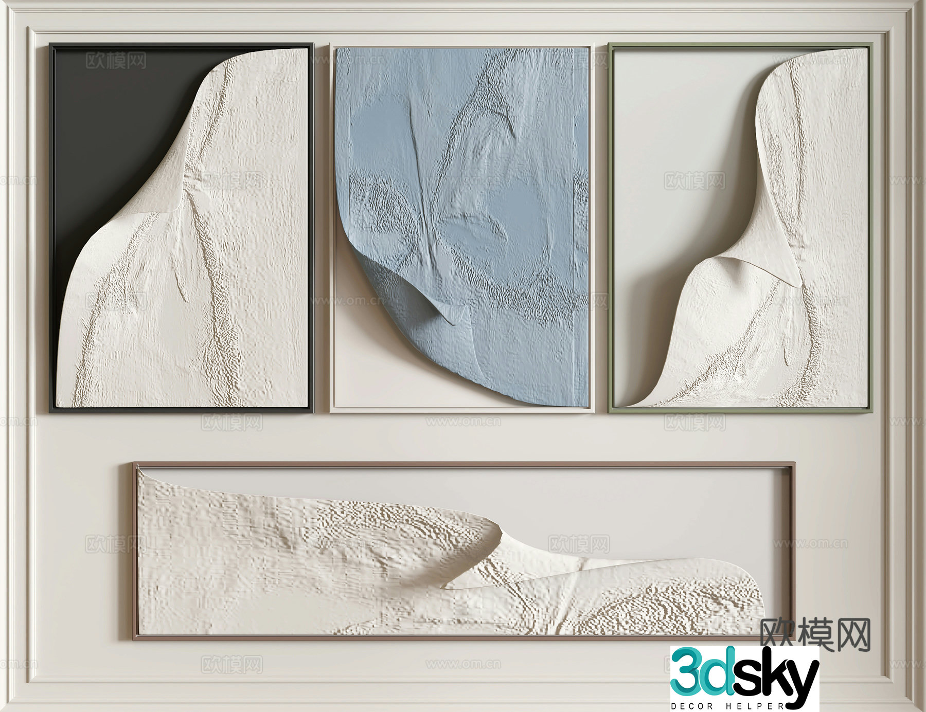 Modern three-dimensional painting decorative painting 3d model