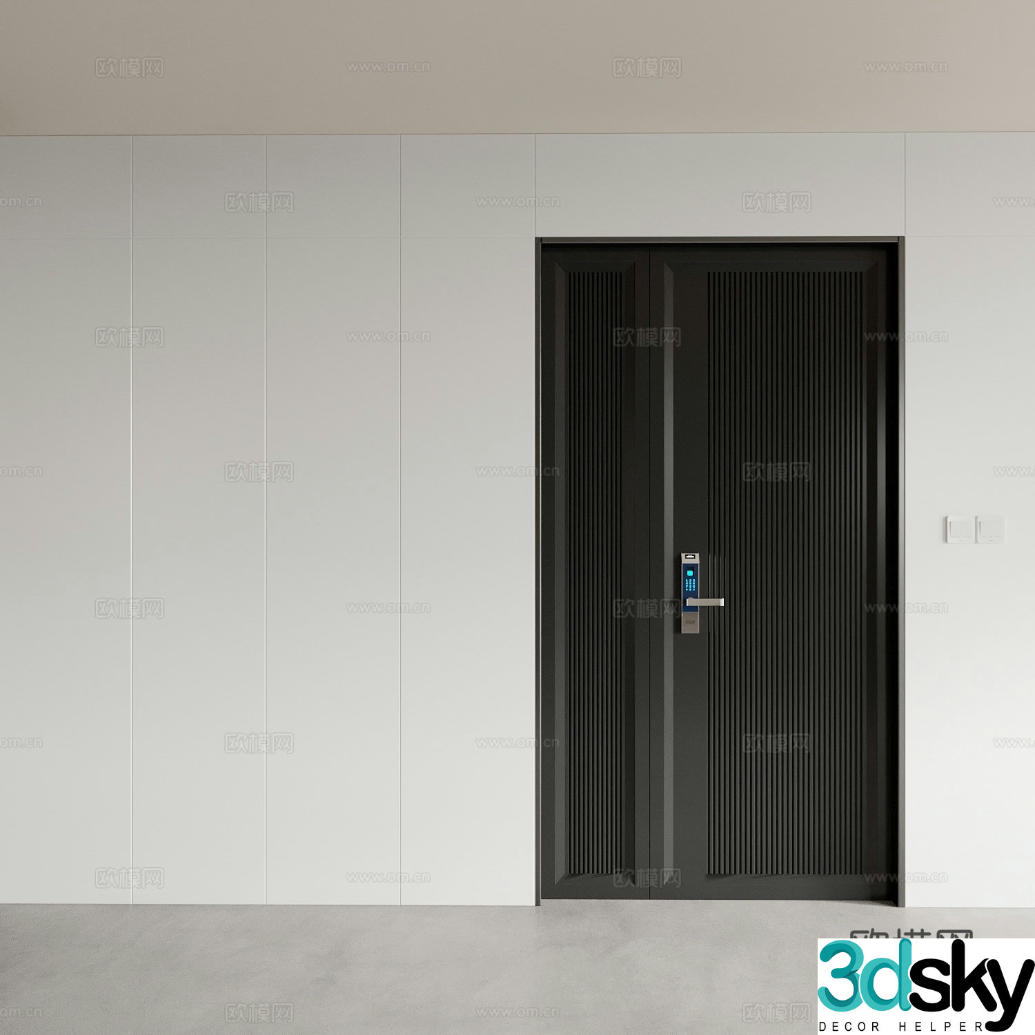 Security door main door entrance door outdoor door 3d model