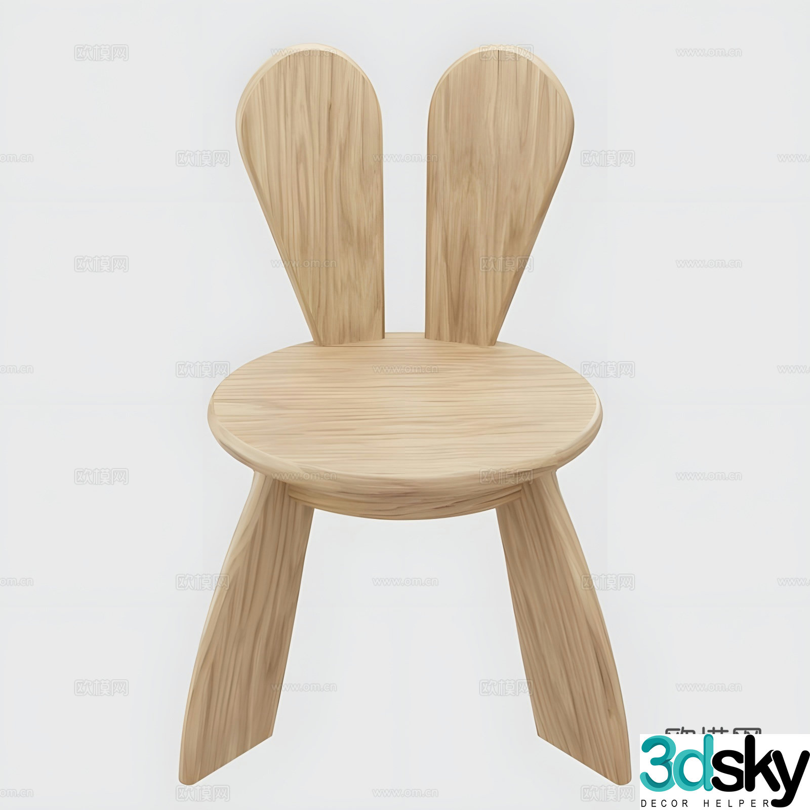 Children’s chair rabbit chair 3d model