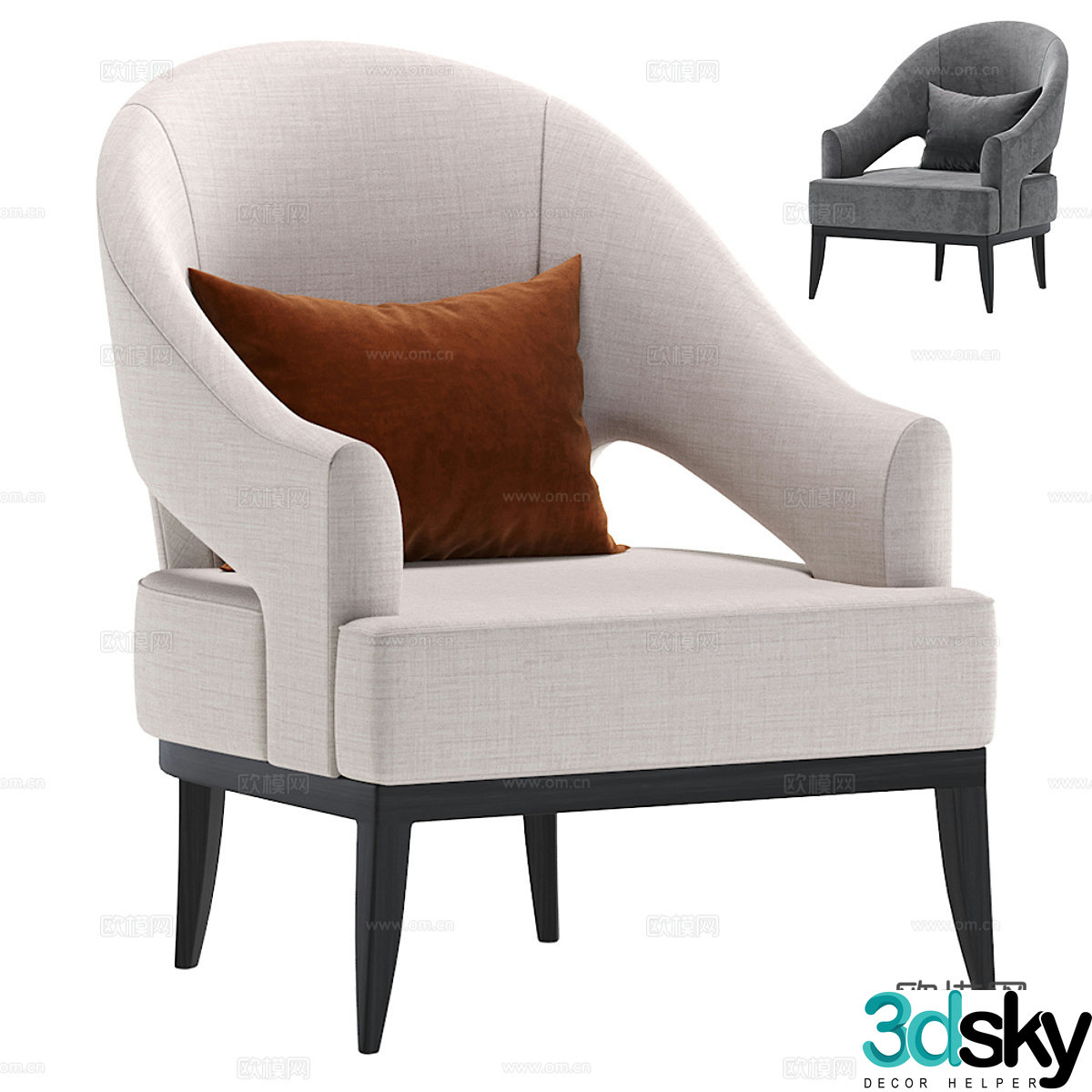 armchair sofa chair 3d model