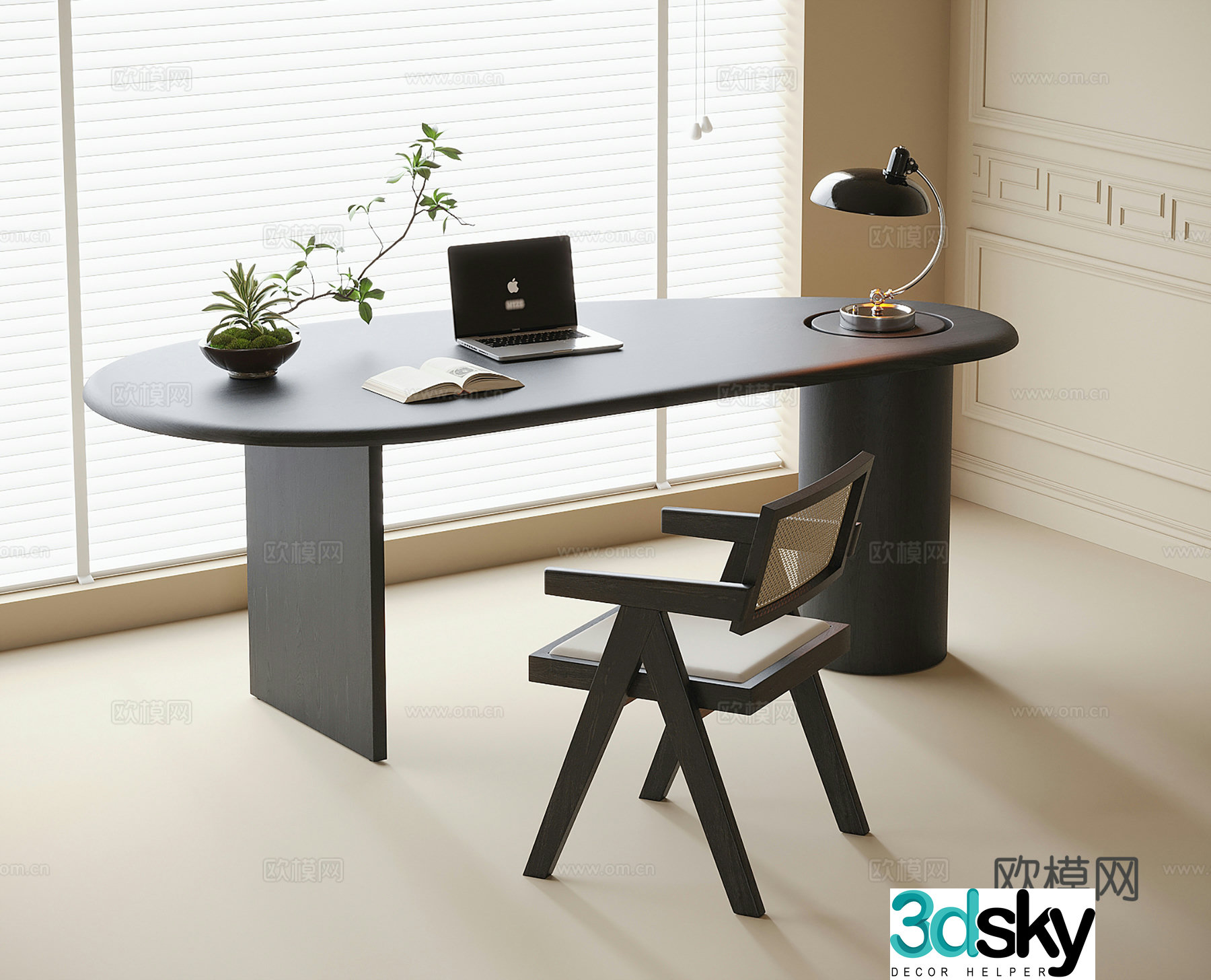 Modern desk chair 3d model