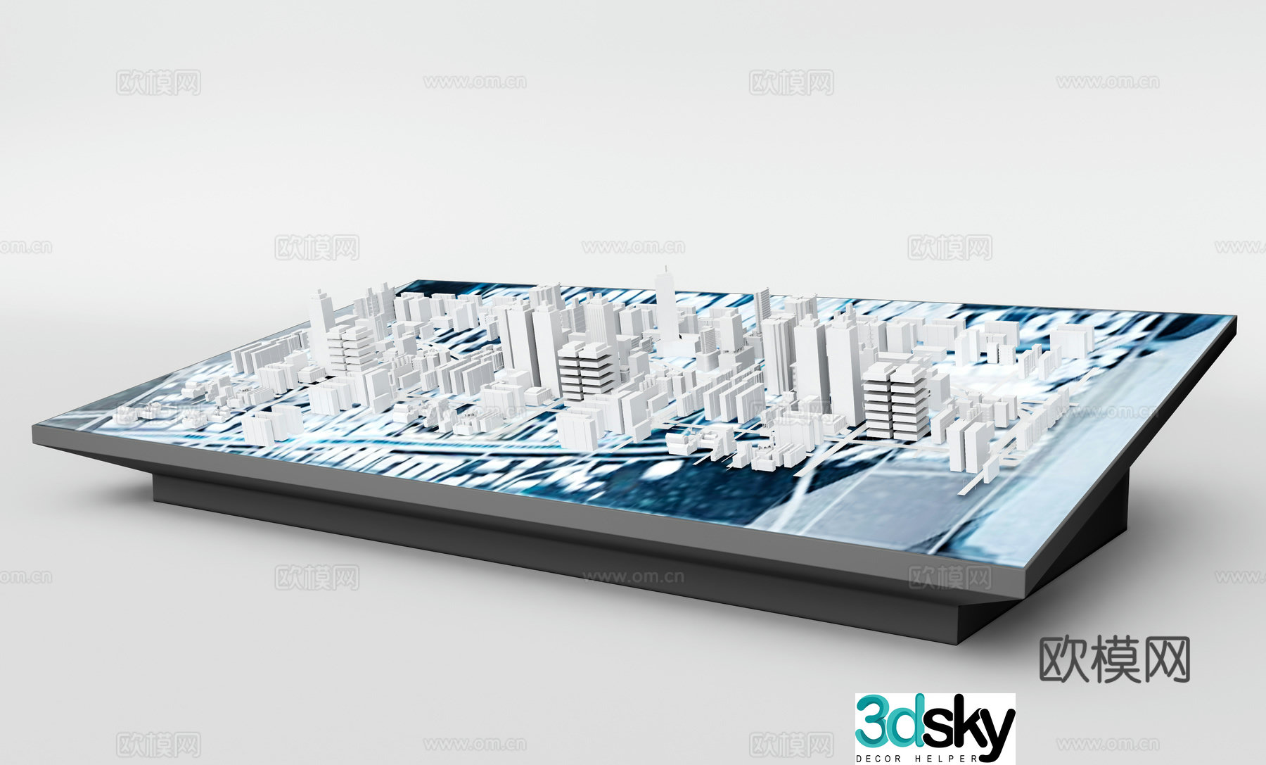 Modern city building sand table 3d model