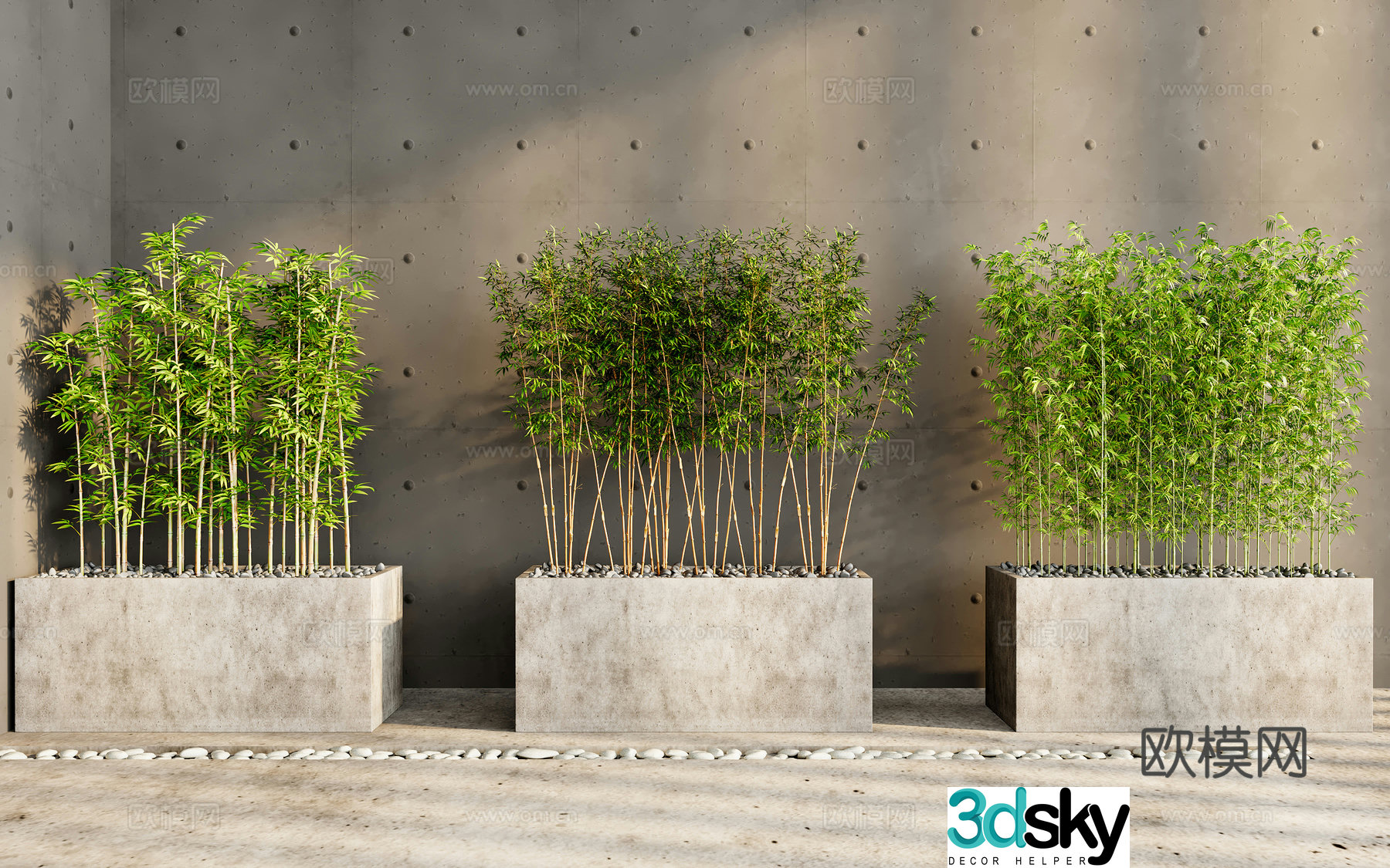 bamboo bamboo forest landscape bamboo garden bamboo 3d model