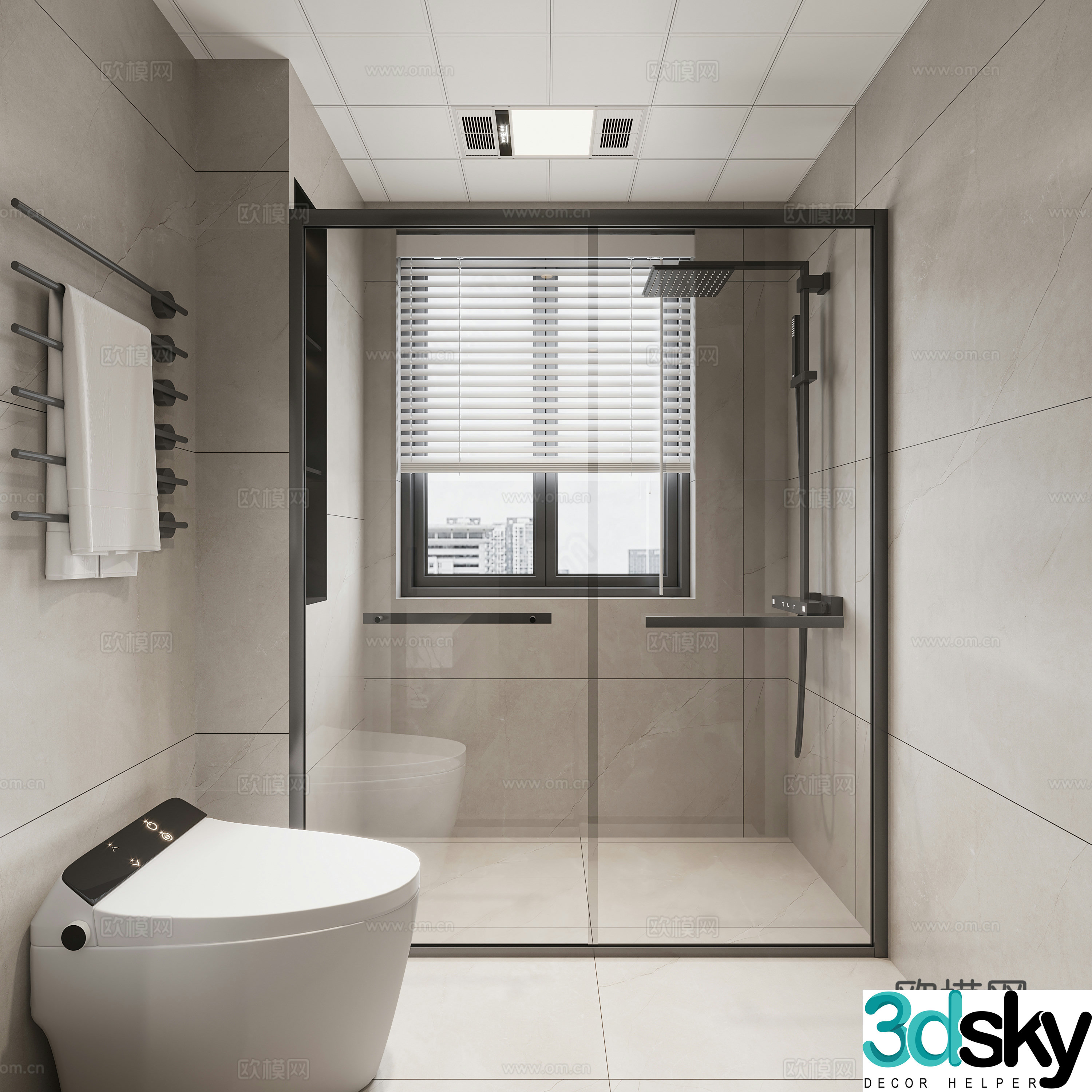 Modern bathroom bathroom 3d model