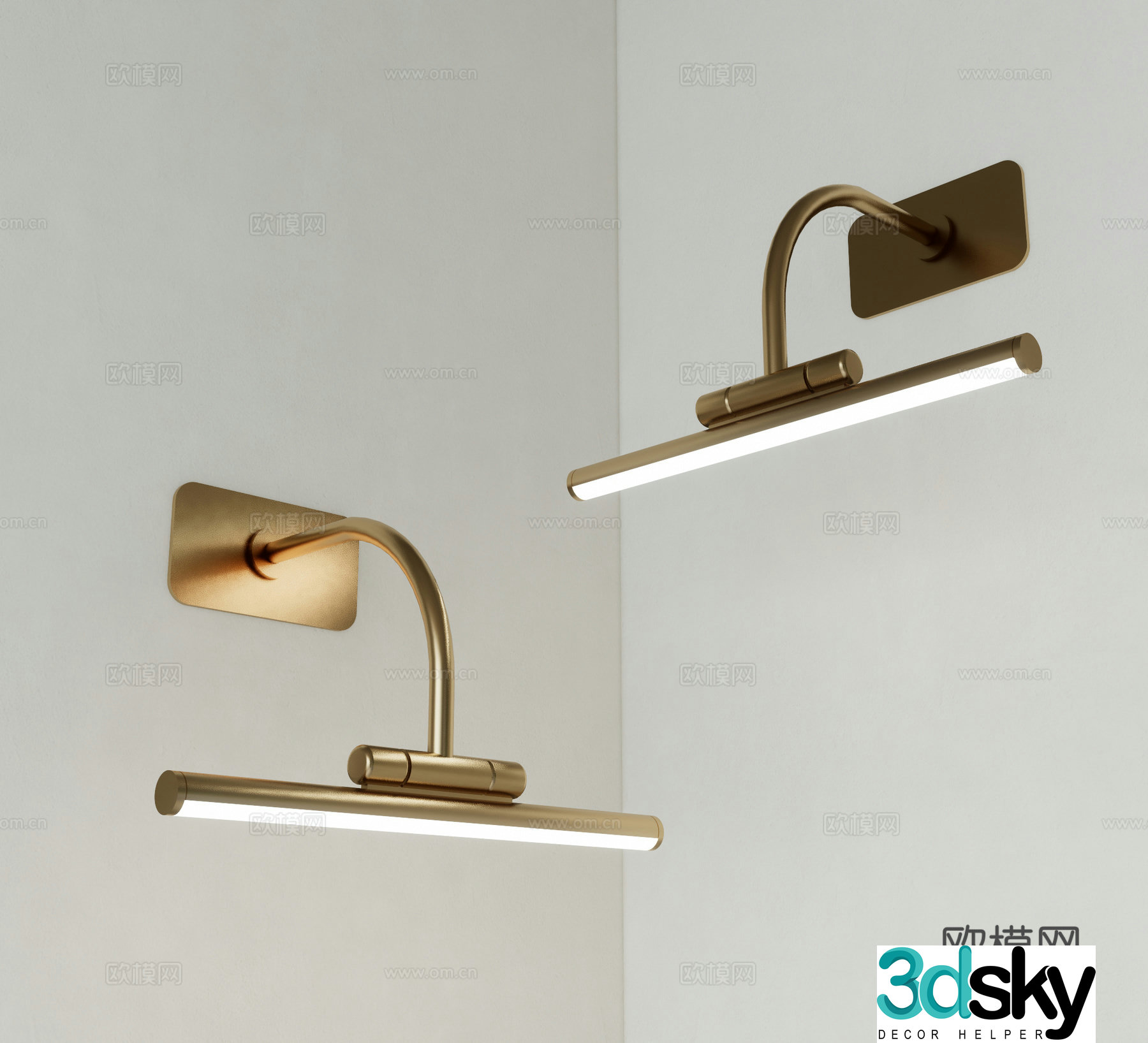 Light luxury wall lamp hanging wall lamp 3D model