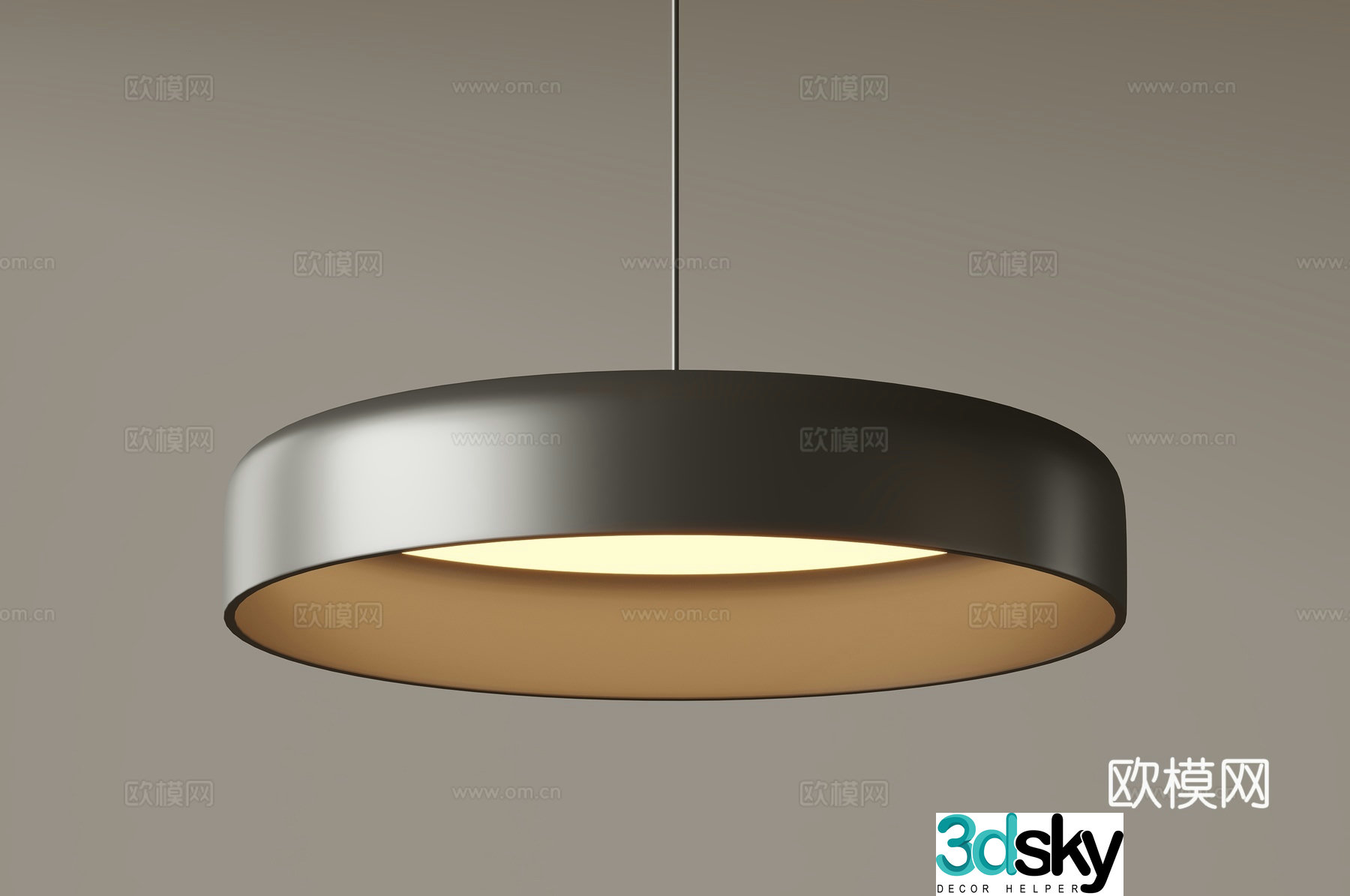 Modern bedside chandelier single head chandelier 3d model