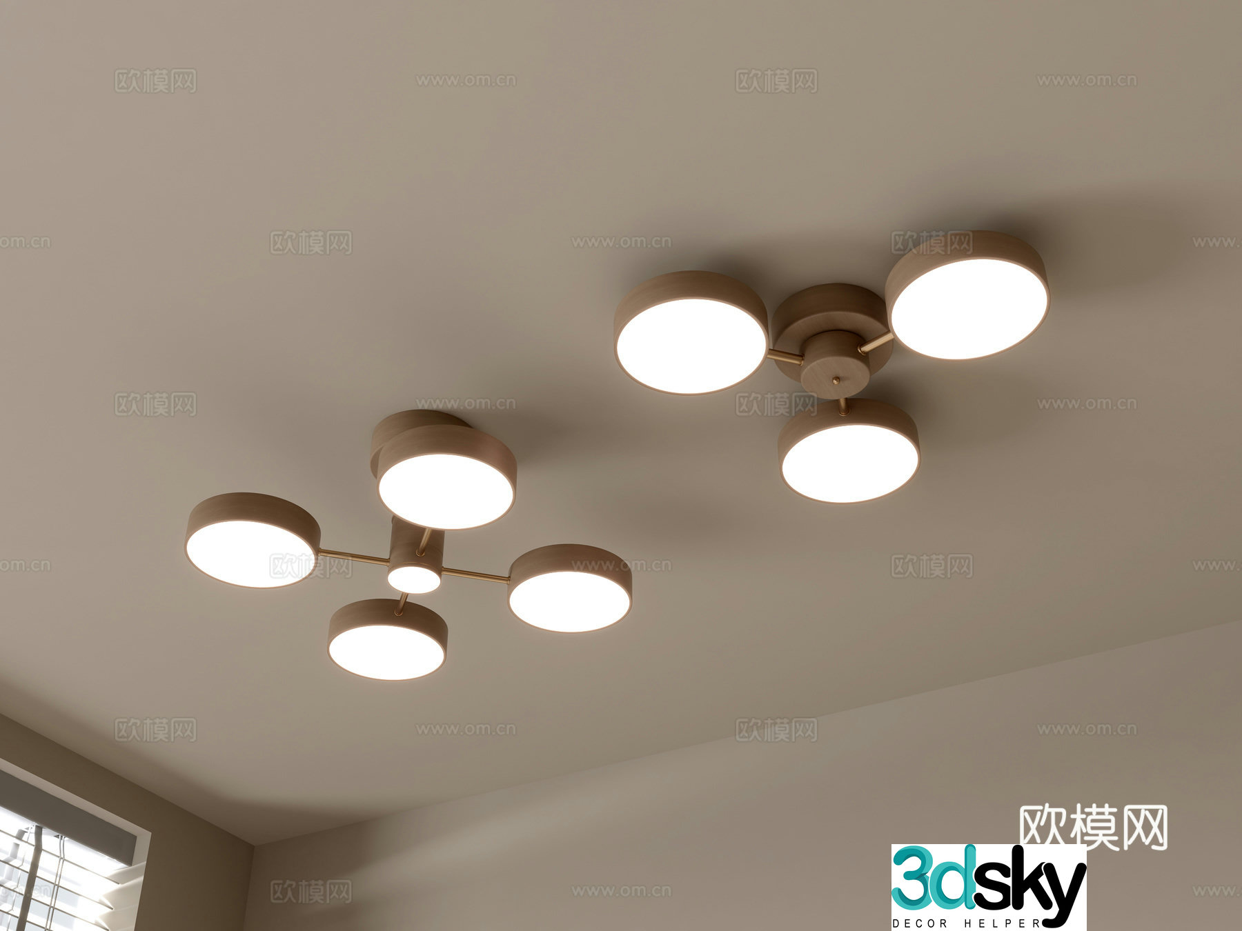 Modern ceiling lamp geometric ceiling lamp 3d model