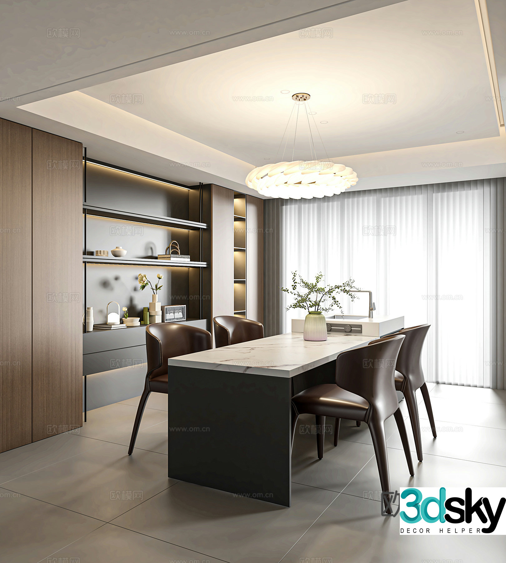 Modern restaurant 3d model