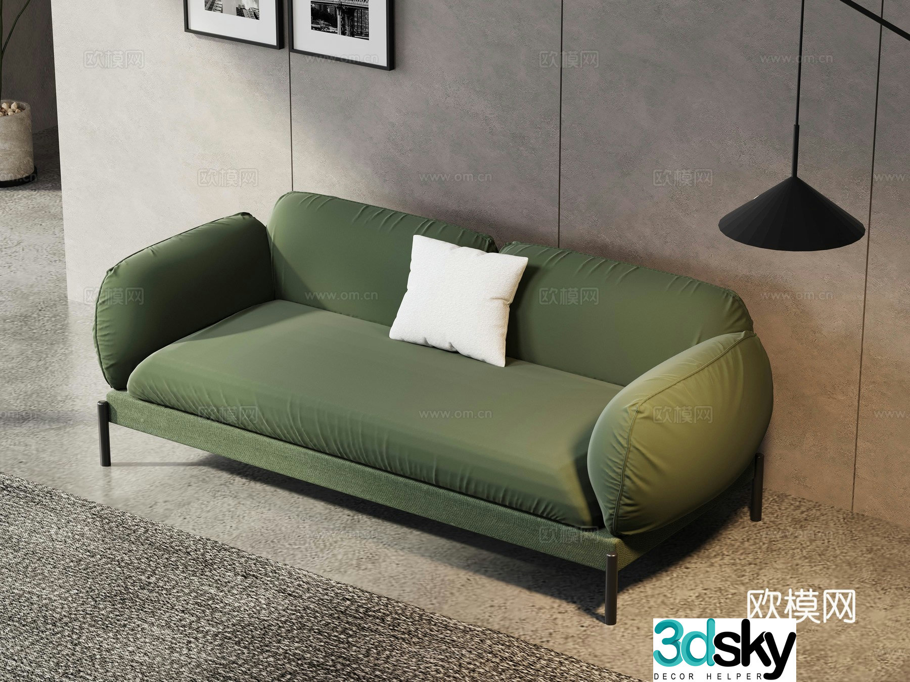 Modern love sofa 3d model