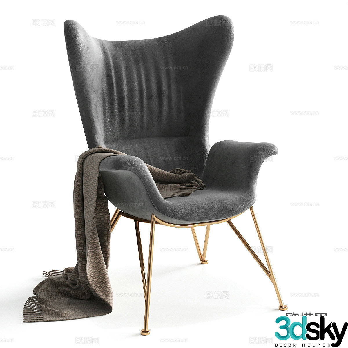 Modern chair leisure chair 3d model