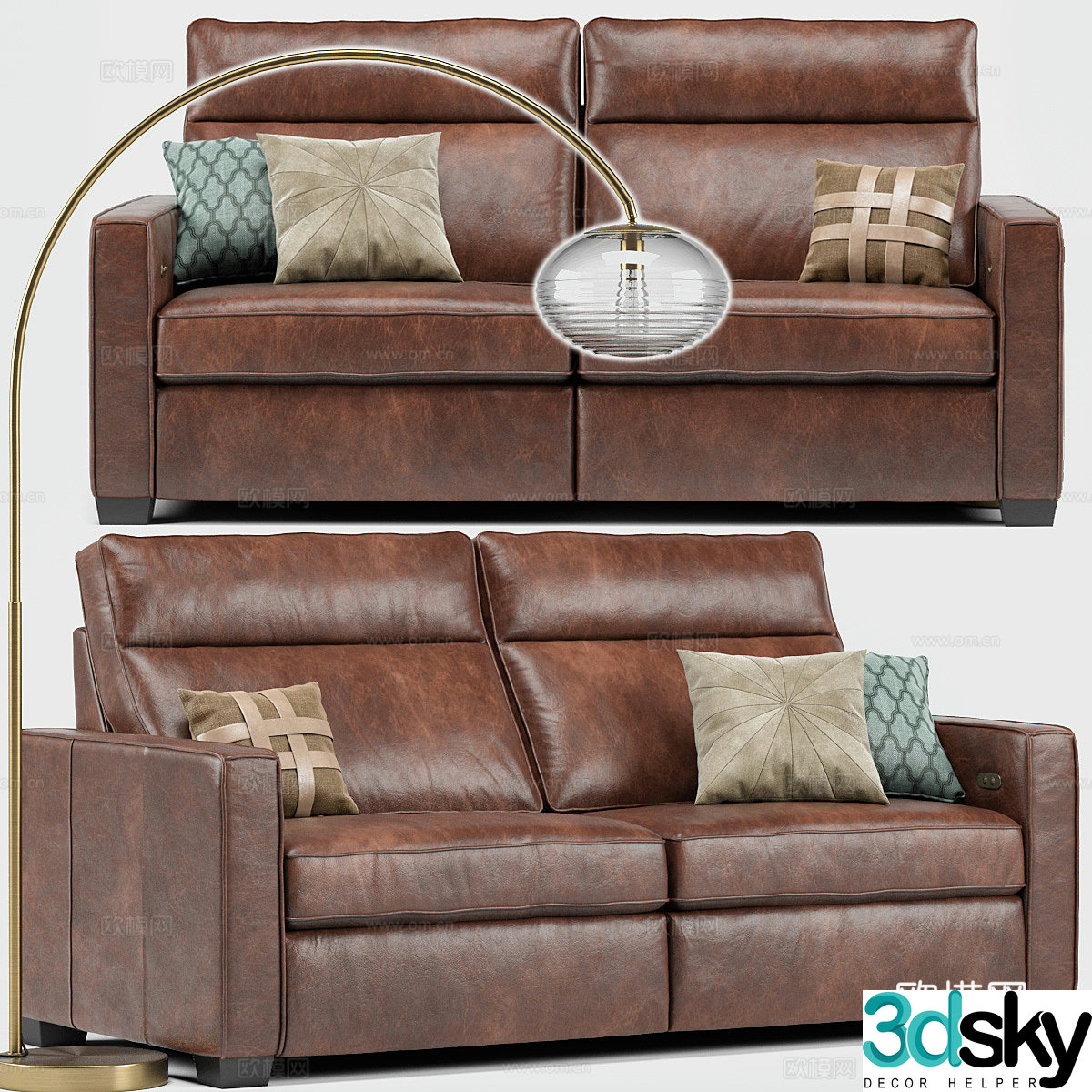 Double sofa 3d model