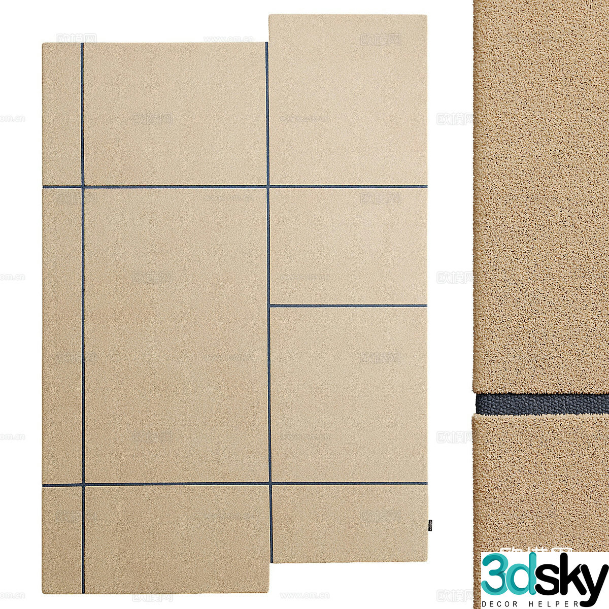 Simple carpet fabric carpet 3d model