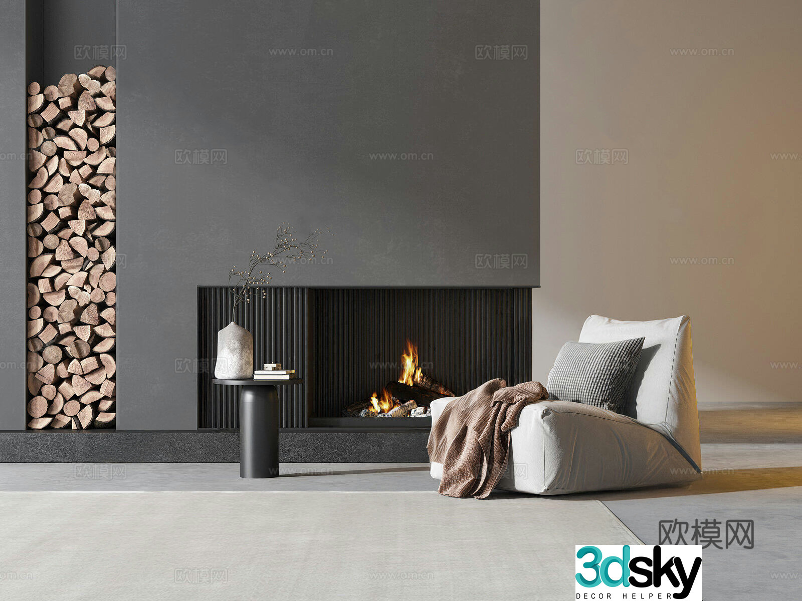 Modern lazy sofa 3d model