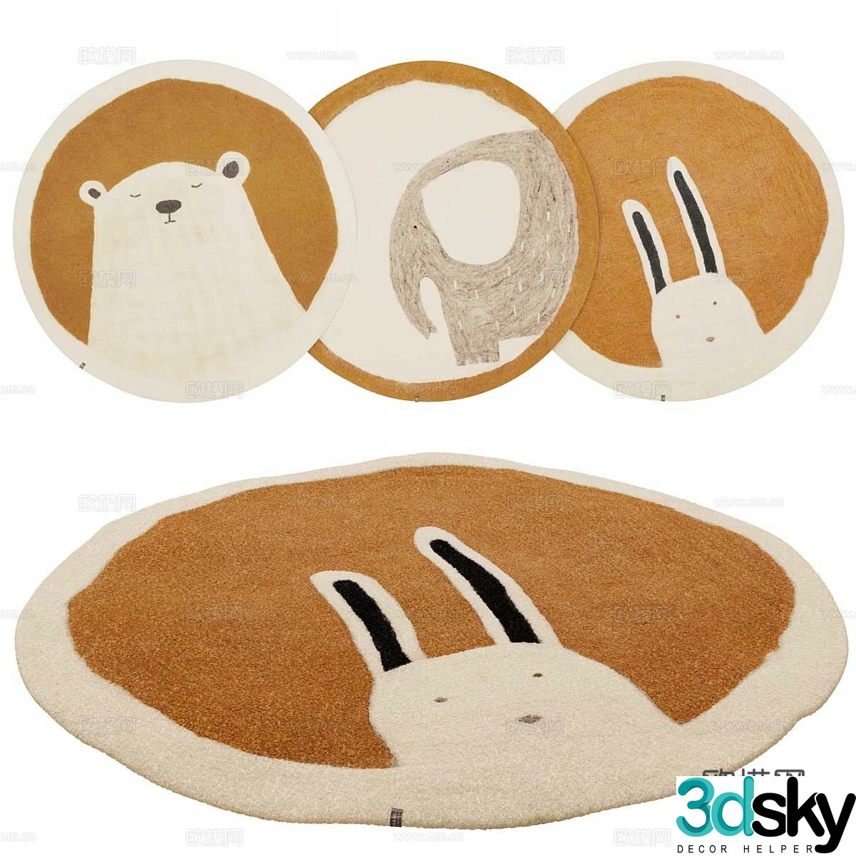 Children’s carpet cartoon carpet 3d model