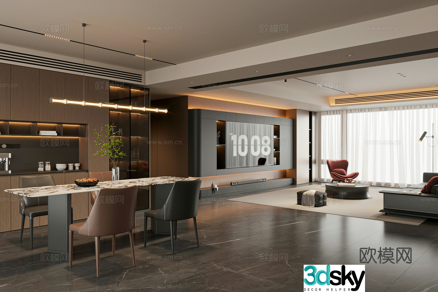 Italian restaurant 3d model
