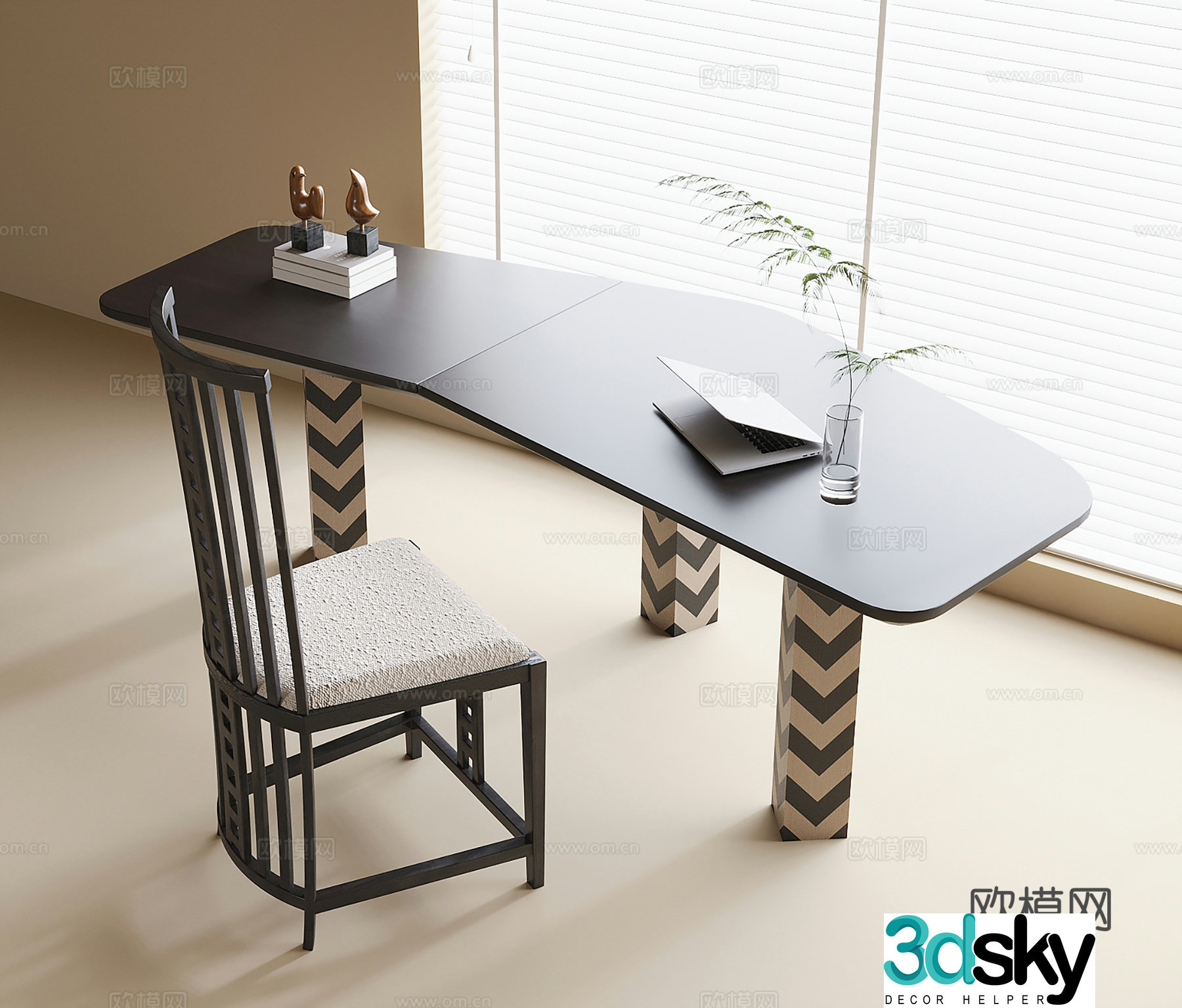 French desk chair 3d model