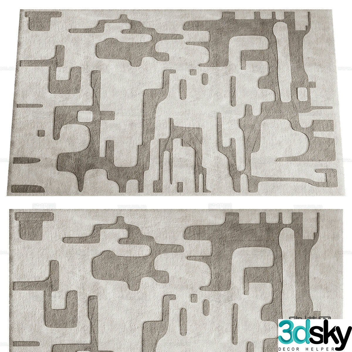 Wool carpet Square carpet 3d model