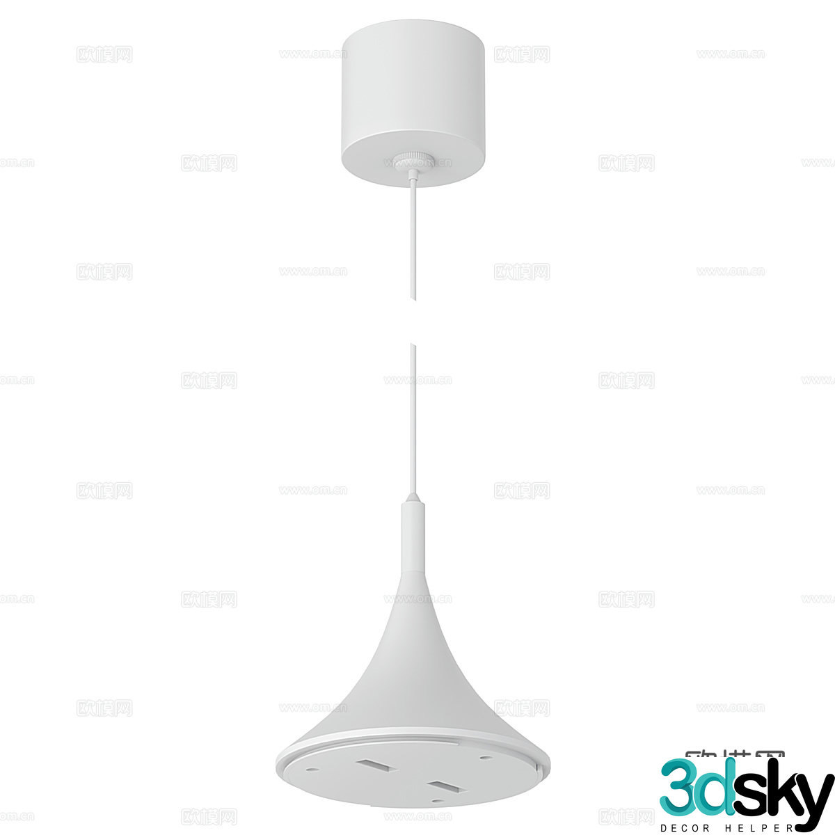 Simple chandelier living room chandelier 3d model