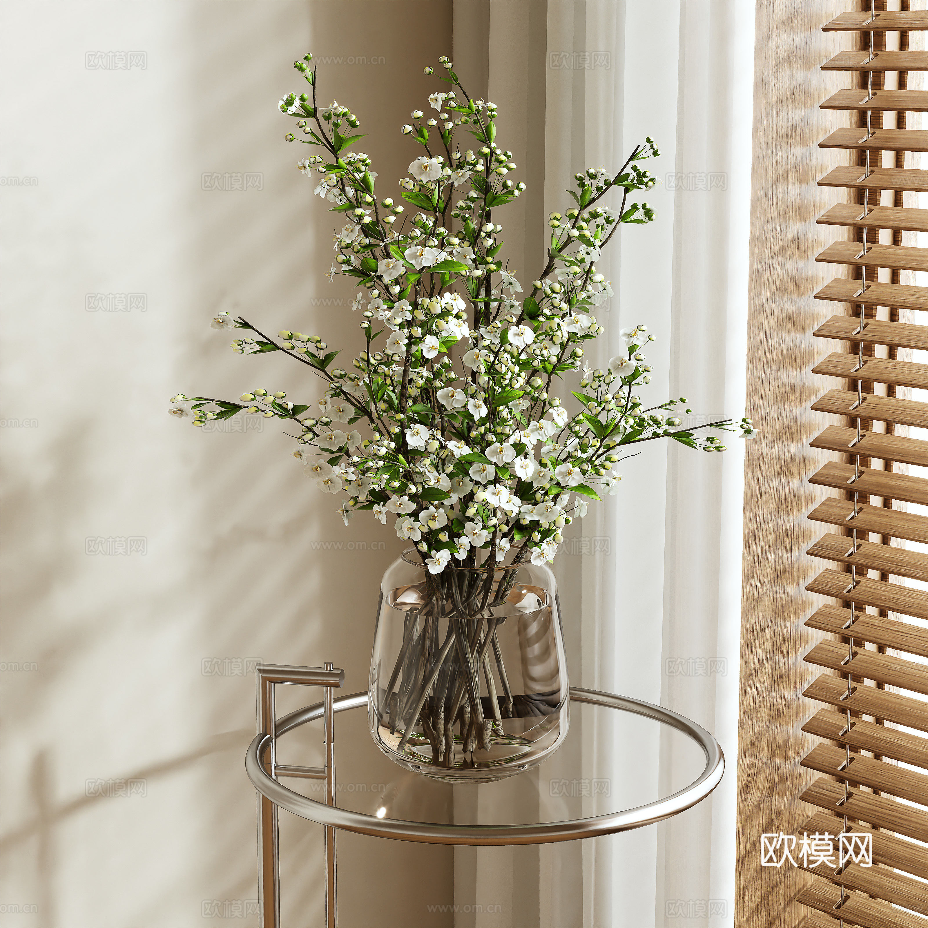 Vase Flower Art Flower Arrangement 3D Model