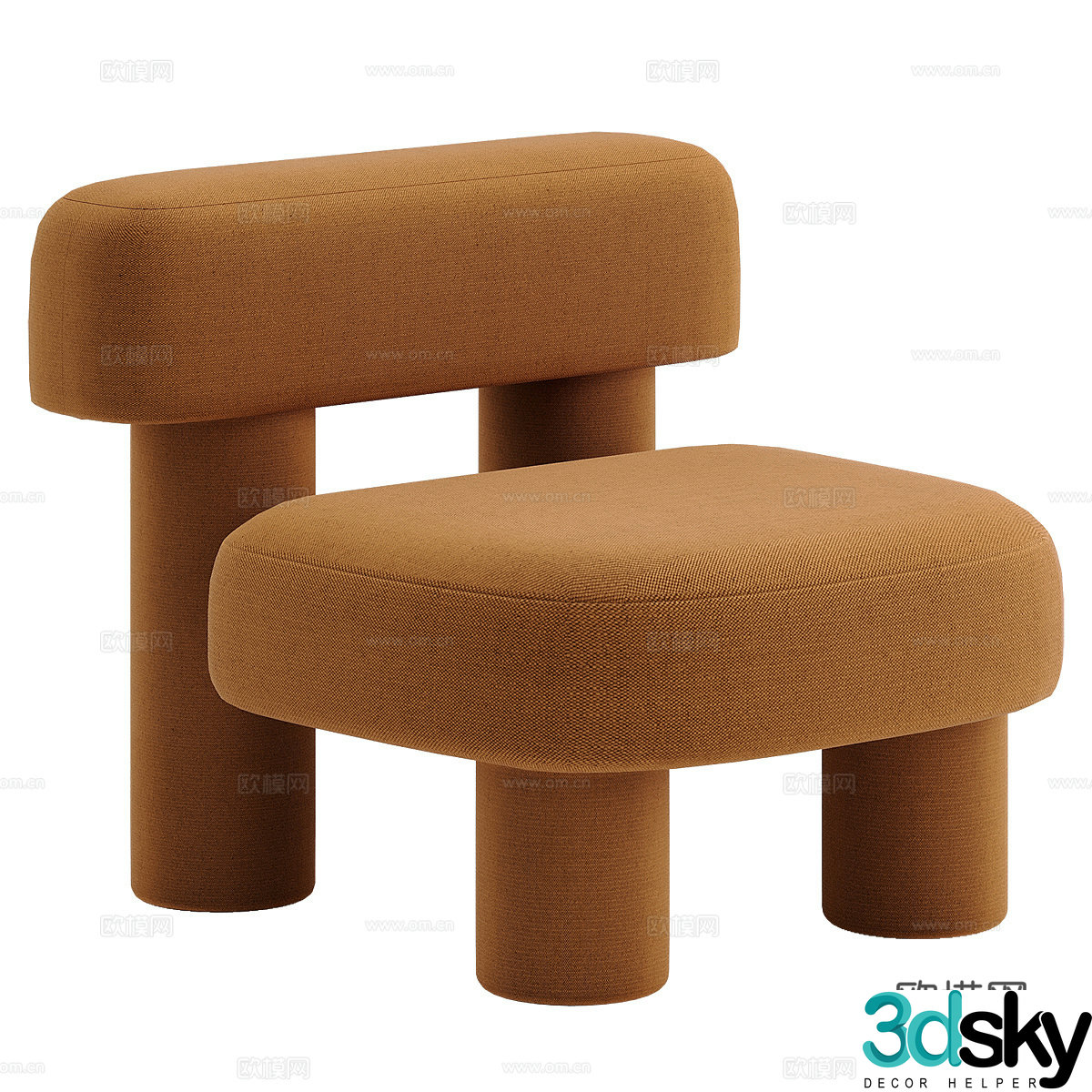 Single sofa leisure sofa 3d model