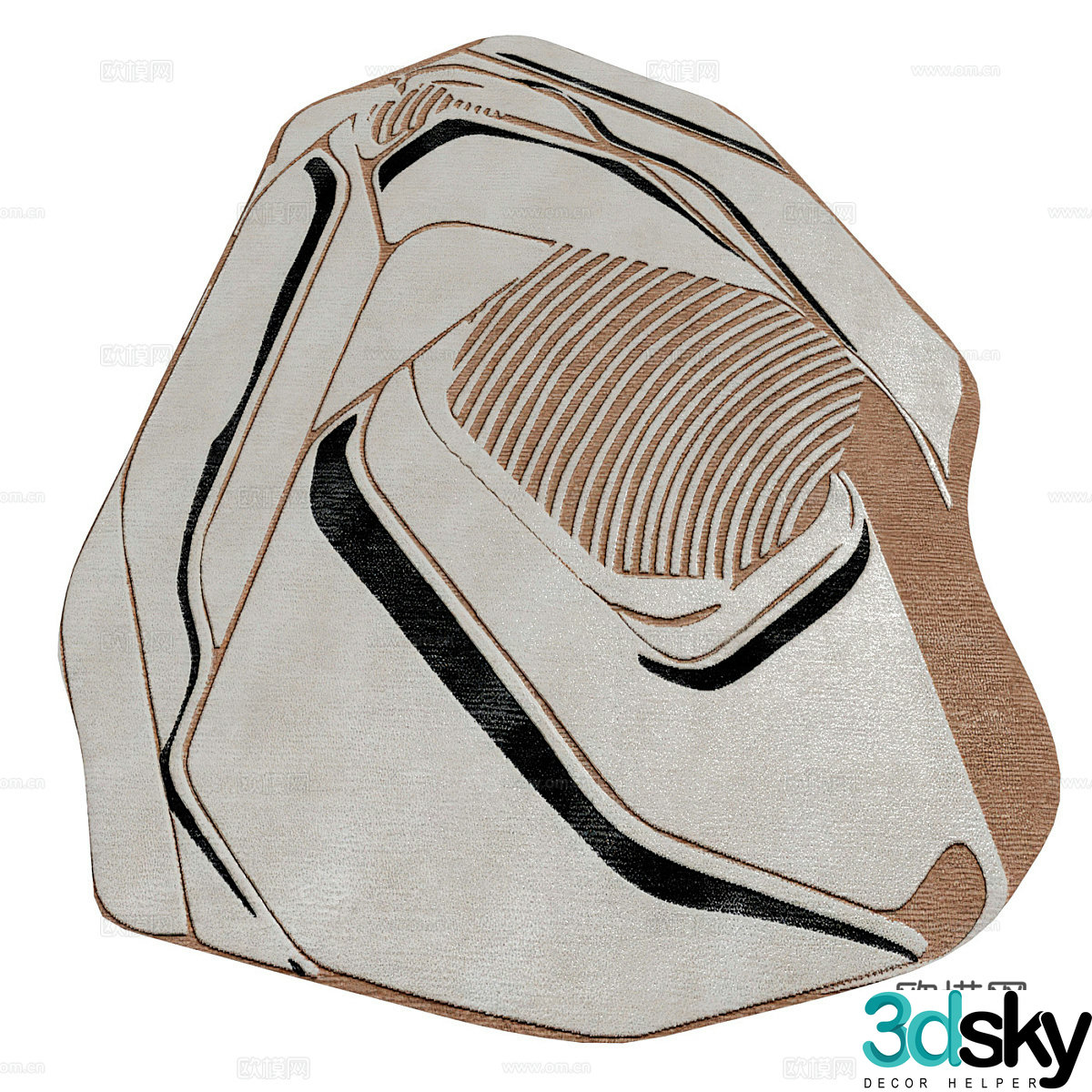 Special-shaped carpet Irregular carpet 3D model