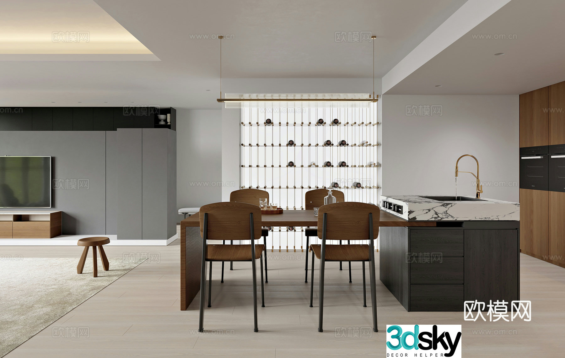 Modern Nakajima Restaurant 3D Model