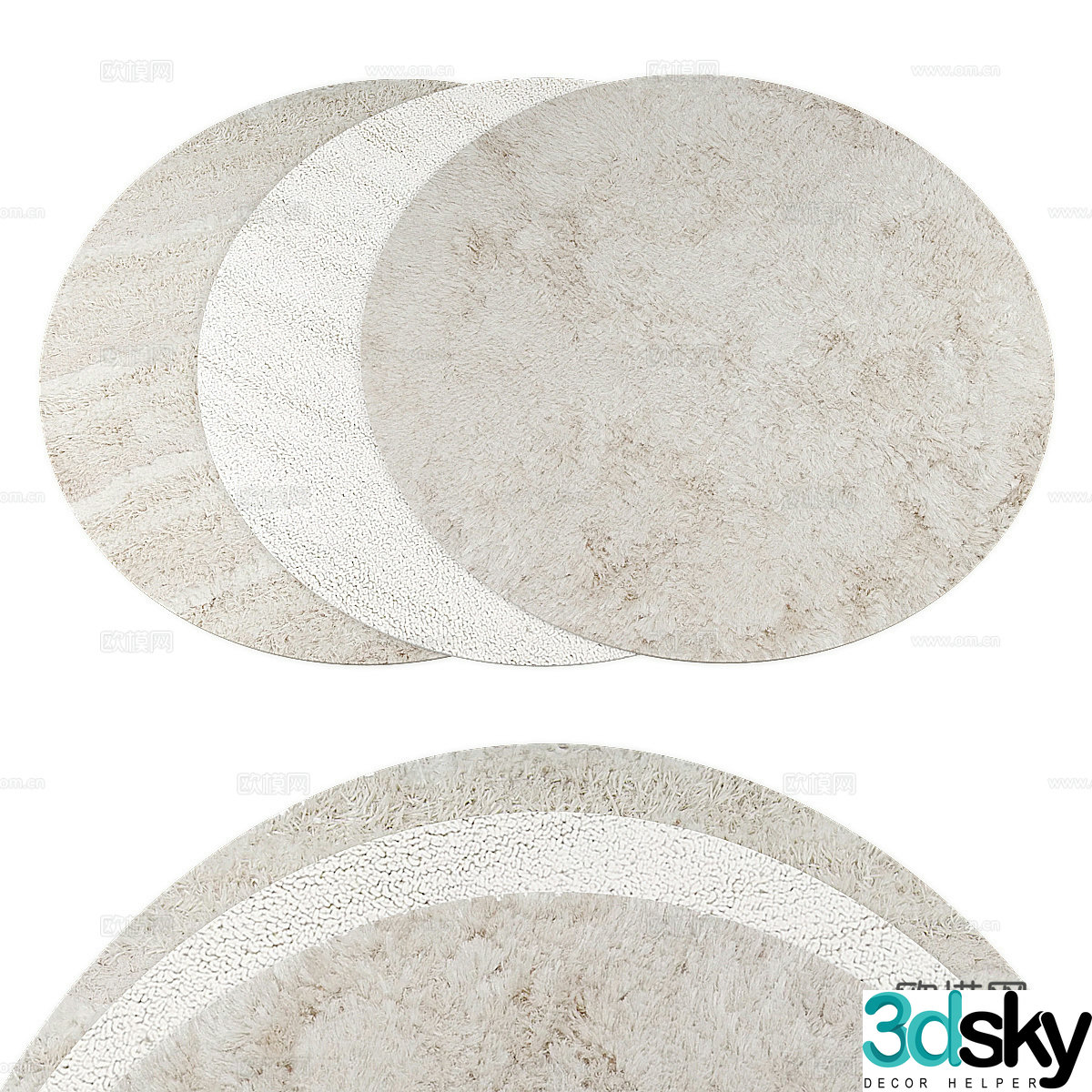 Modern round carpet 3d model