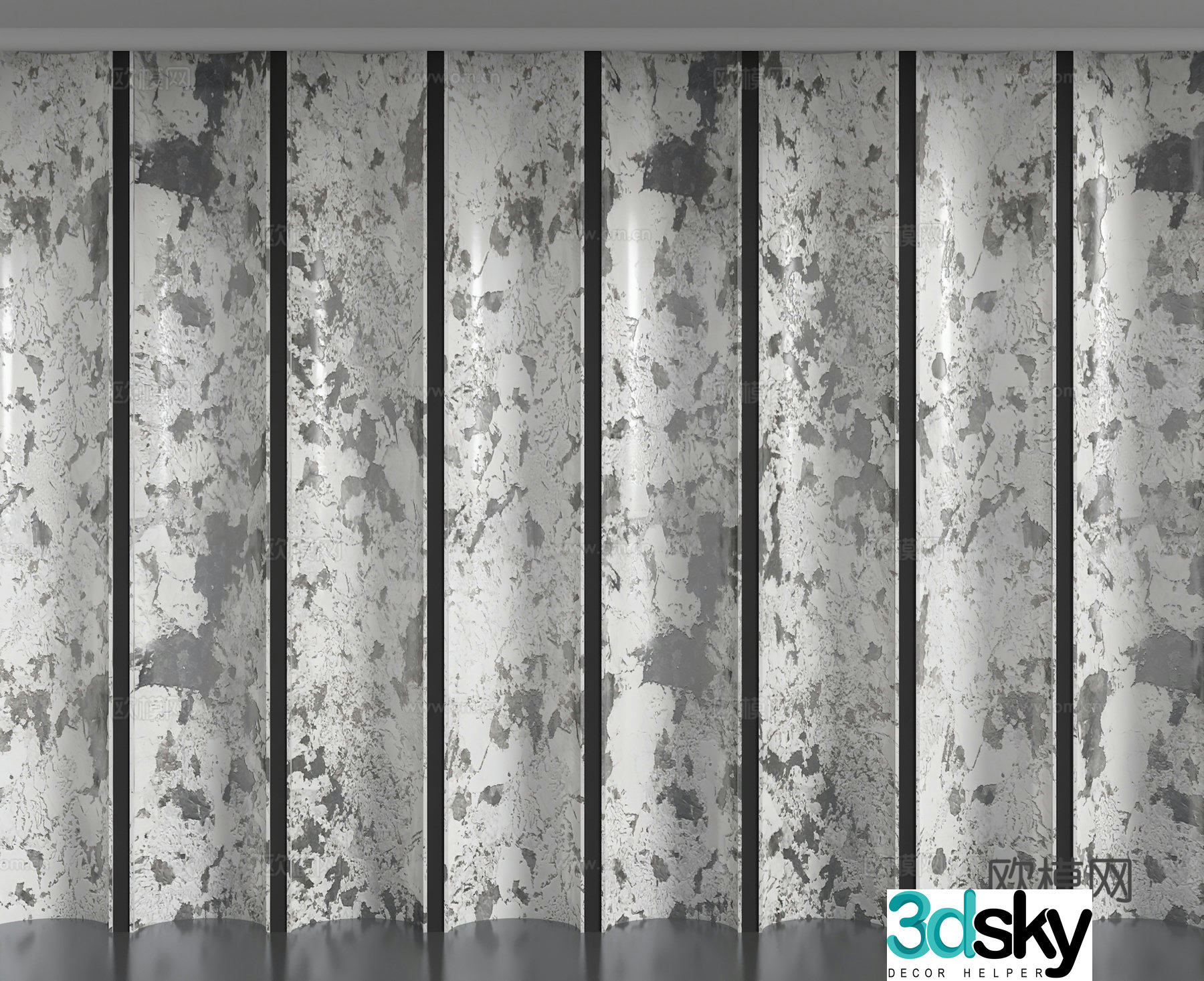 Background wall decorative wall modeling wall 3d model