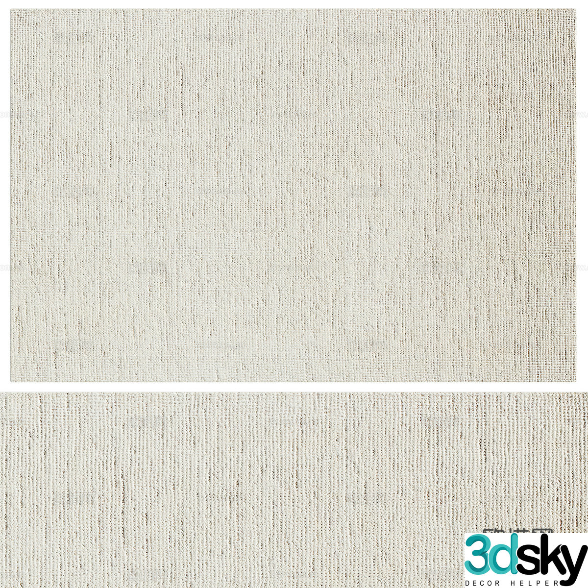 Wool carpet Square carpet 3d model