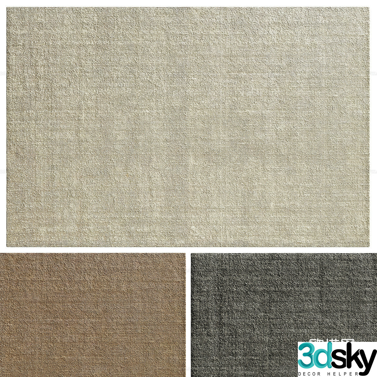 Simple carpet Square carpet 3d model