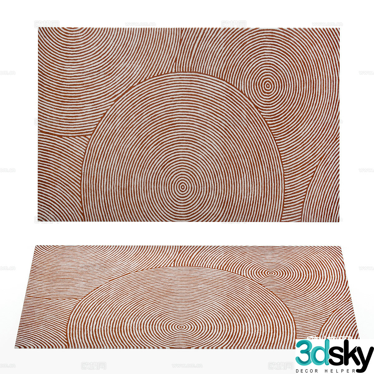 Abstract carpet Square carpet 3d model