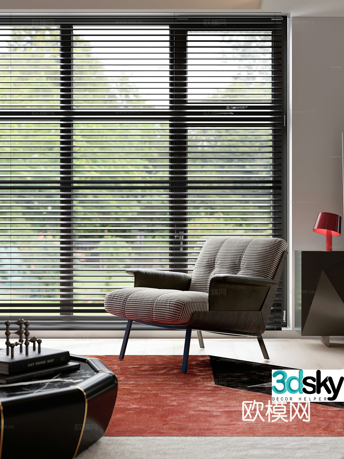 Modern sofa chair leisure chair 3d model