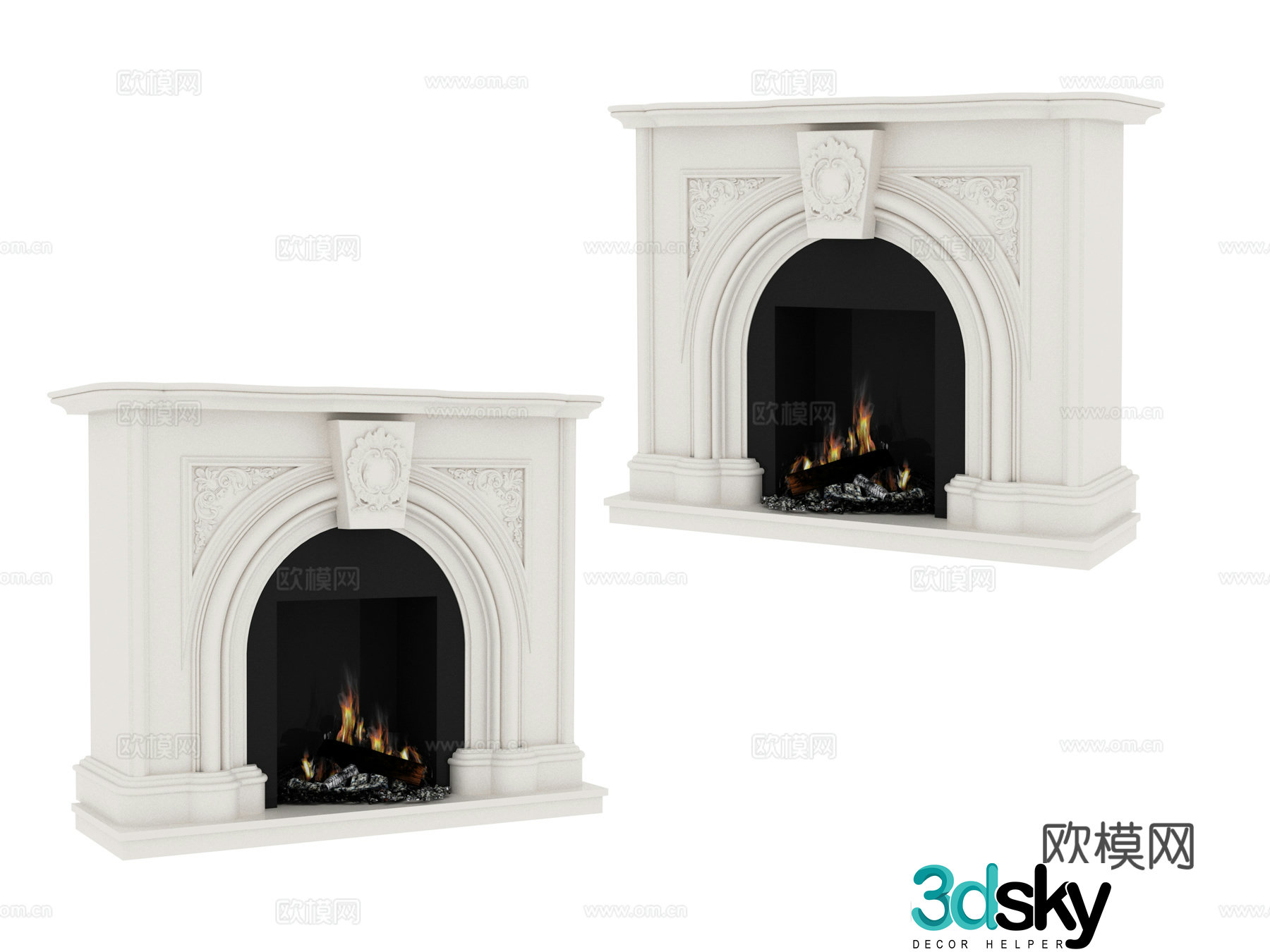 French fireplace 3d model