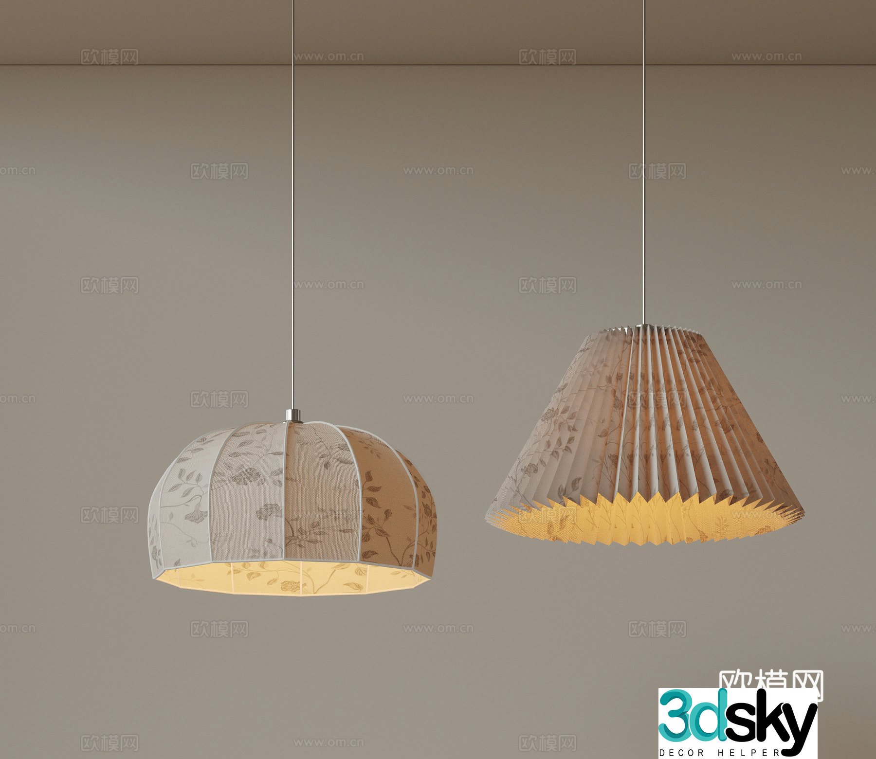 French chandelier bedside chandelier single head chandelier 3d model