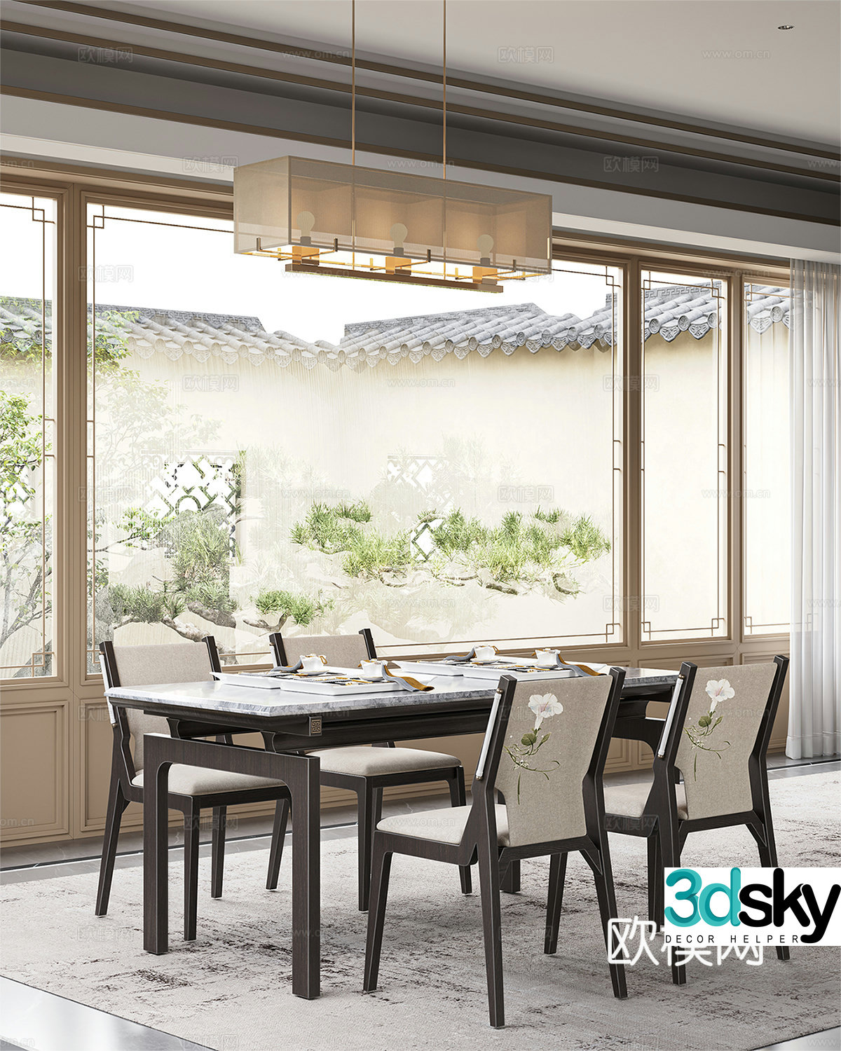 New Chinese restaurant 3d model
